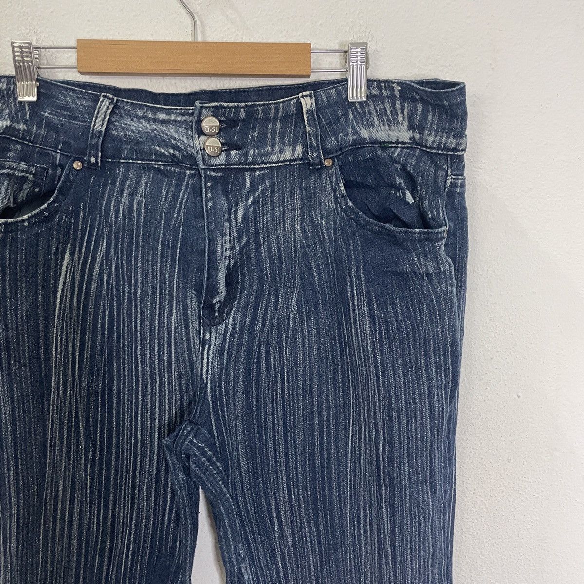Japanese Brand Vintage U-51 Denim Jeans Size US 37 - 2 Thumbnail