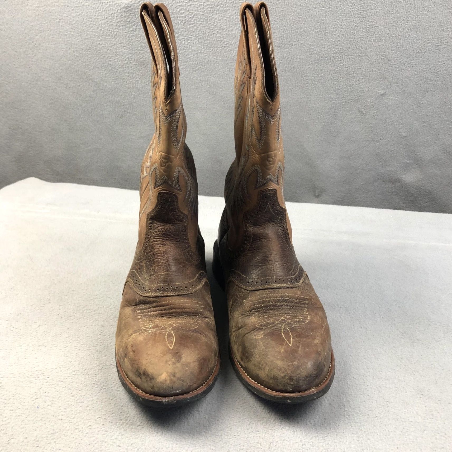 Ariat Ariat Boots Mens 9.5 EE Brown Leather Heritage Stockman Western Cowboy Shoes/Boots Mens EE Brown Leather Heritage Stockman Western Cowboy Size US 9 / EU 42 - 3 Thumbnail