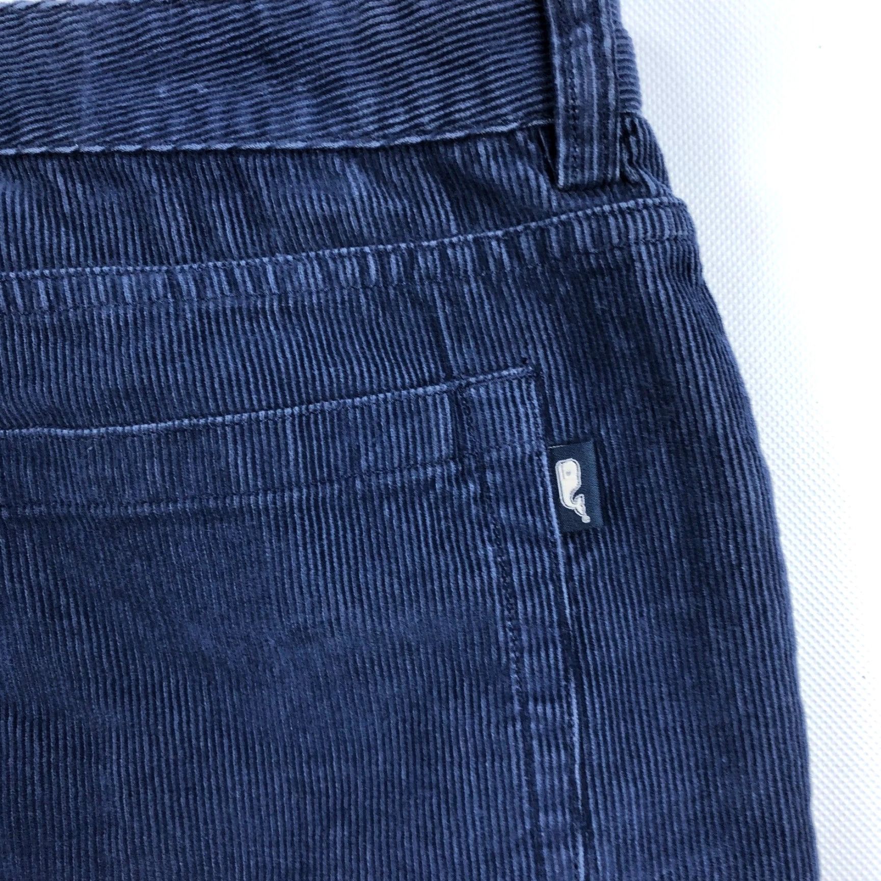 Vineyard Vines Vineyard Vines Men's 35x30 Navy Blue Corduroy Five Pocket Straight Leg Pants Size US 35 - 5 Thumbnail
