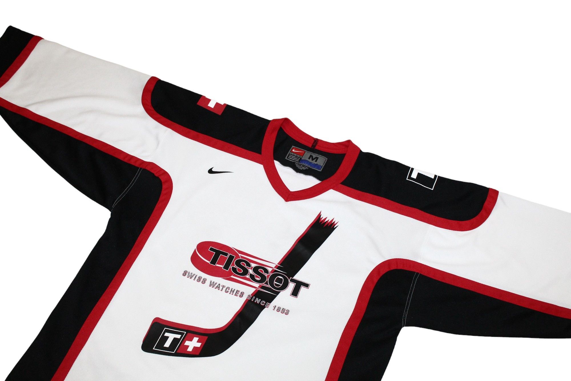 Nike VTG🔥90's Tissot Swiss Watches NIKE Team Hockey Jersey Size US L / EU 52-54 / 3 - 4 Thumbnail