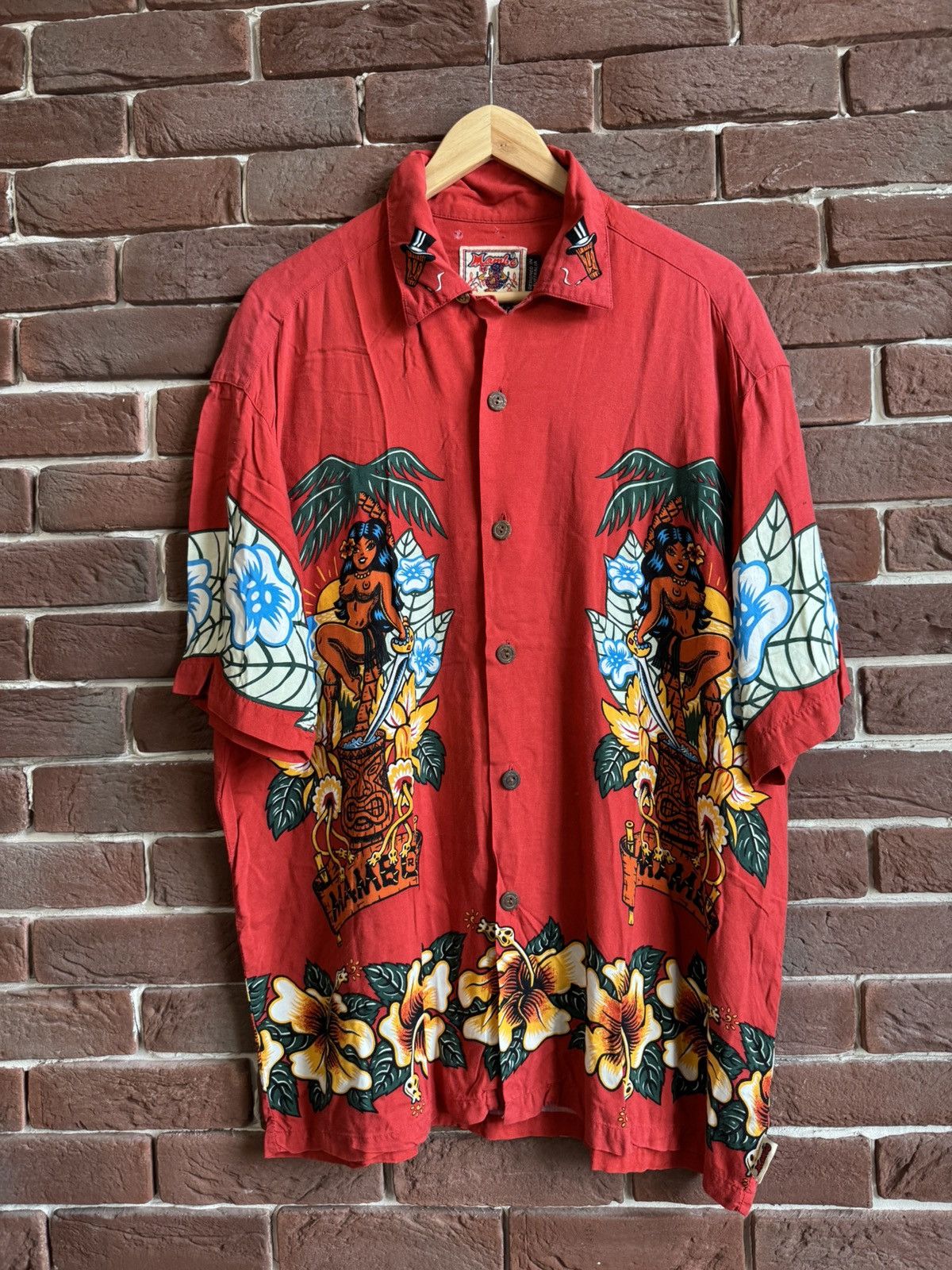 Mambo Vintage 90s MAMBO Shirt Traditional Tattoo Australia Hawaii Size US S / EU 44-46 / 1 - 1 Thumbnail