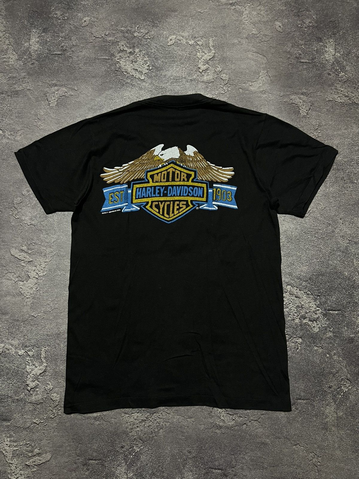 Harley Davidson Harley Davidson 1986 3D Emblem "Ride The Wild Side" Tee Size US M / EU 48-50 / 2 - 5 Thumbnail
