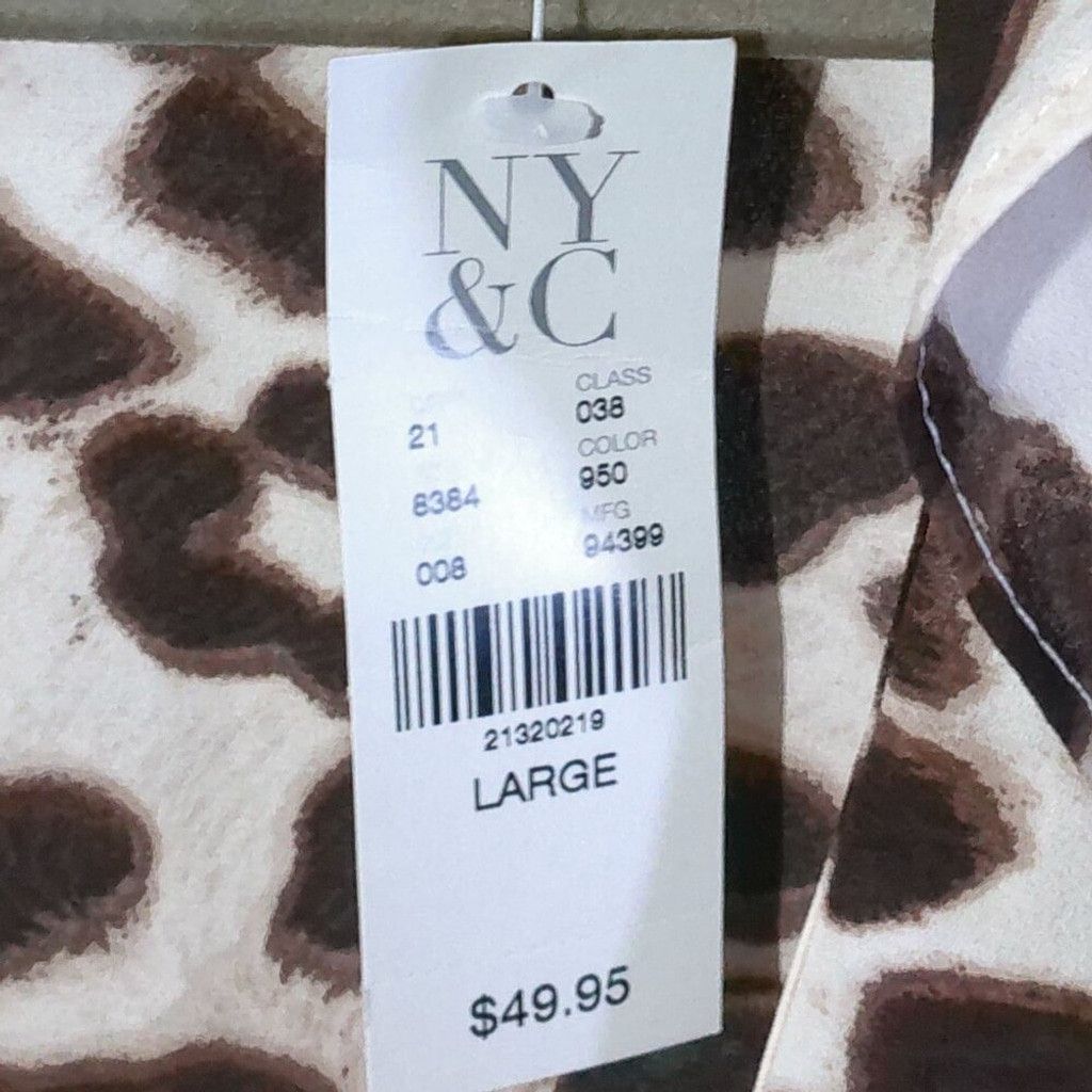 Other NY & Co 7th Street Design Studio Leopard Print Blouse Size L / US 10 / IT 46 - 3 Thumbnail