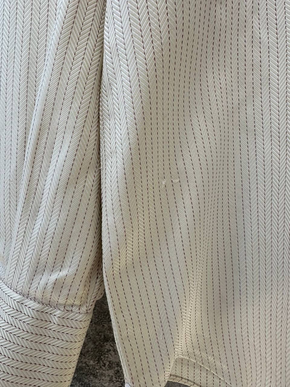 Pal Zileri × Vintage Pal Zileri Sartoriale Vintage Striped Button Up Shirt Beige Size US L / EU 52-54 / 3 - 11 Thumbnail