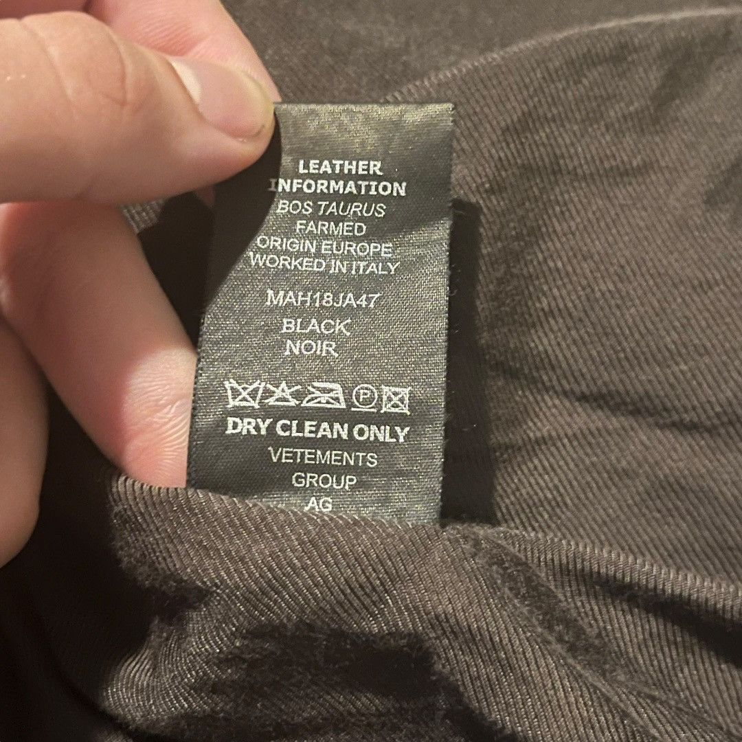Vetements Perfecto Leather Jacket AW17 Exactitudes Size US L / EU 52-54 / 3 - 4 Thumbnail