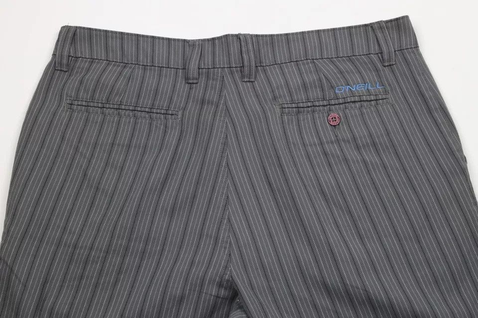 O'Neill × Vintage Vintage O'Neill Surfing Faded Striped Baggy Fit Shorts Gray Size US 36 / EU 52 - 10 Thumbnail