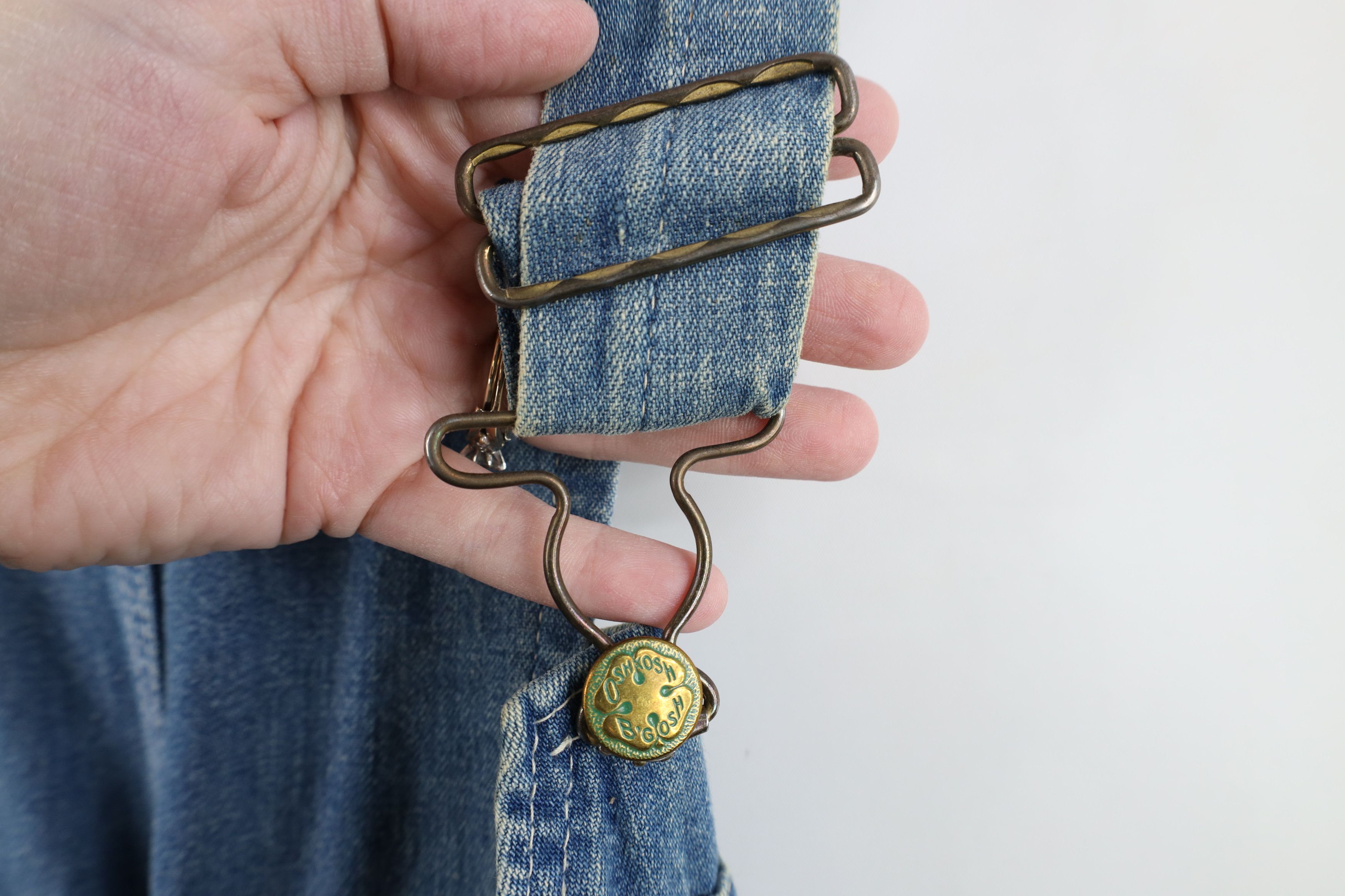 Oshkosh Vintage 60s OshKosh B'Gosh Vestbak Union Made Denim Overalls Size US 30 / EU 46 - 13 Thumbnail