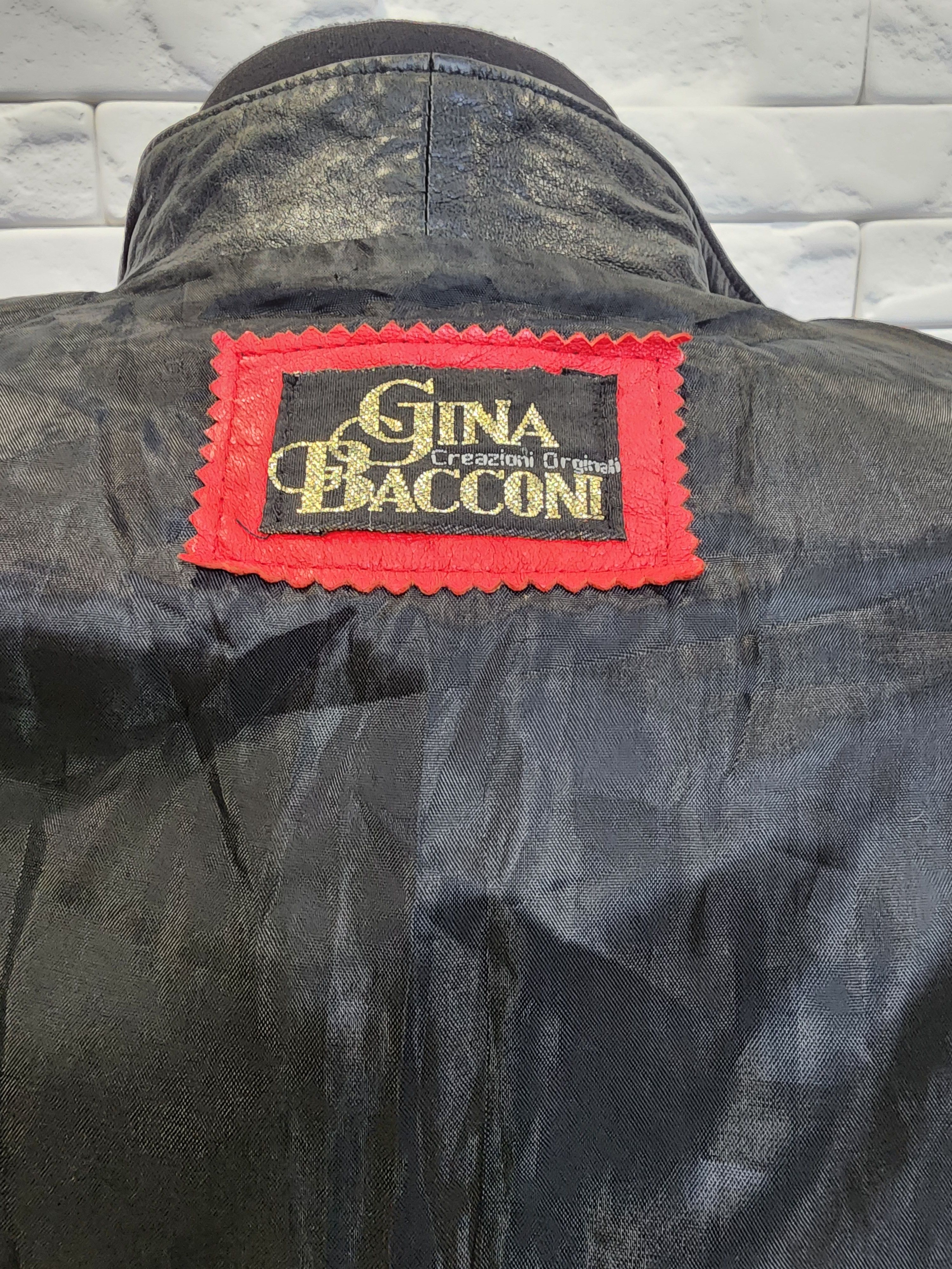 Genuine Leather Women's black leather jacket with red inserts. Size XS / US 0-2 / IT 36-38 - 8 Thumbnail