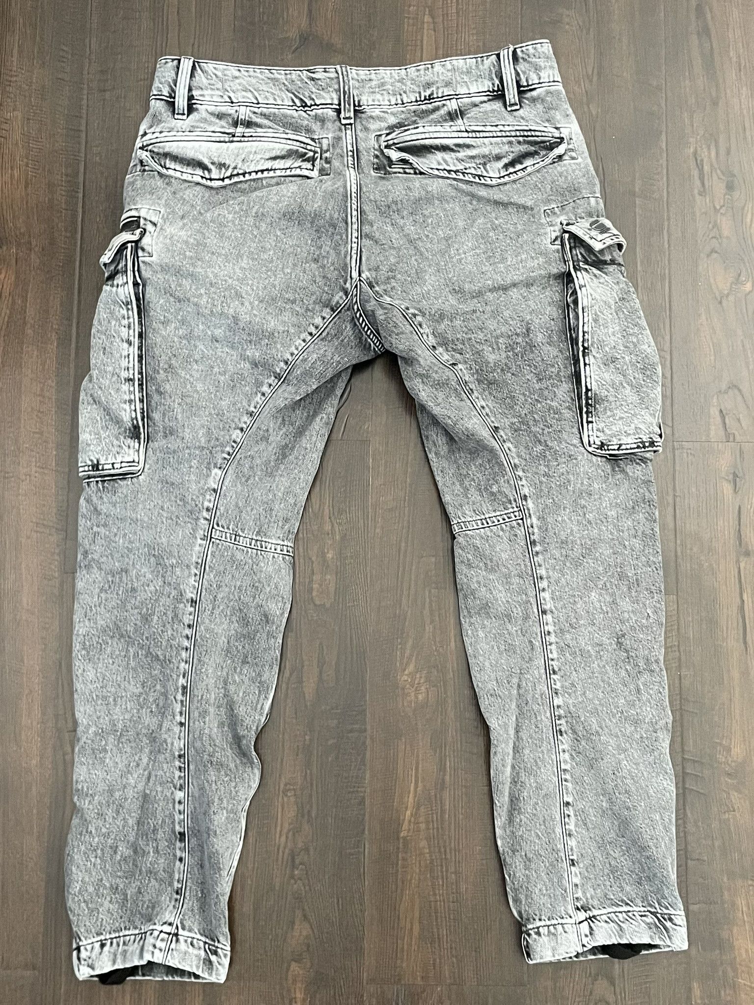 G-Star G-Star Rovic Zip 3D Regular Tapered Grey Denim Cargo Pants Size US 32 / EU 48 - 2 Thumbnail