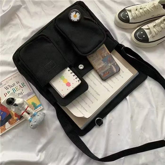 Japanese Brand Canvas Messenger Bag Size ONE SIZE - 9 Thumbnail