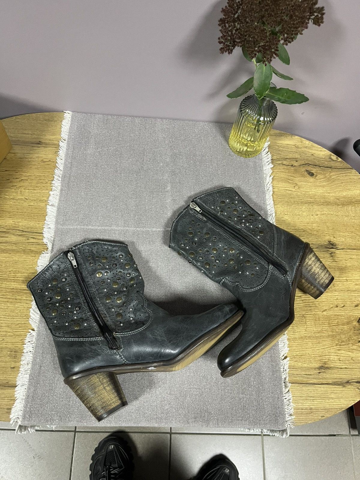 Vintage Y2K Vintage Leather Boots Rare Opium Avant Garde Rare USA Size US 9 / IT 39 - 4 Thumbnail
