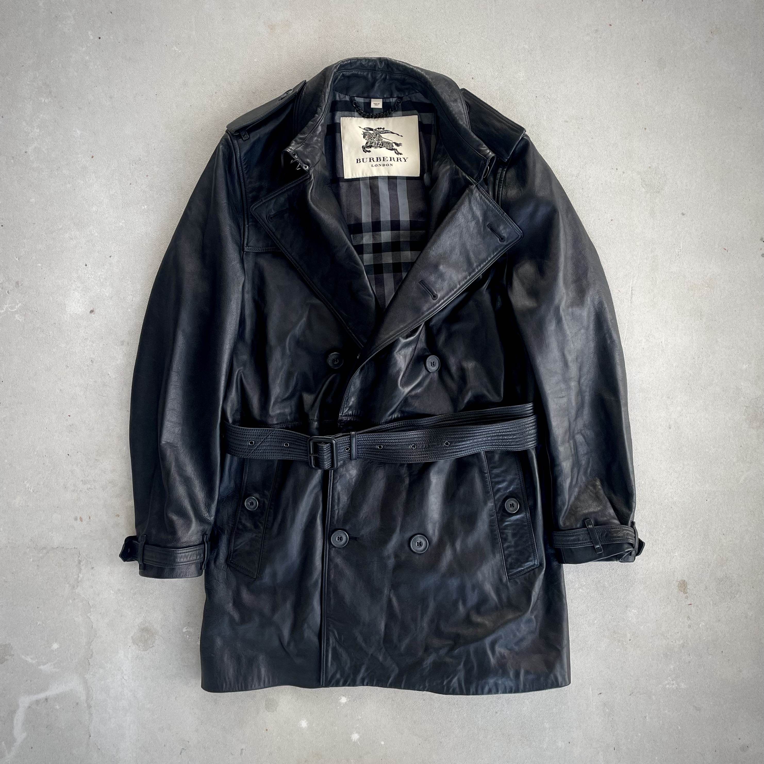 Burberry Leather Trench Coat Size US L / EU 52-54 / 3 - 2 Thumbnail