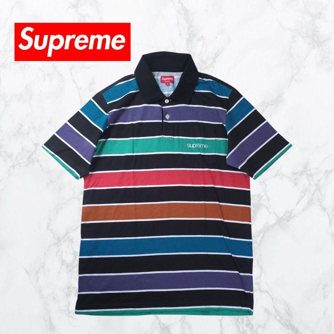 Supreme Supreme Stripe Velour Polo | Grailed
