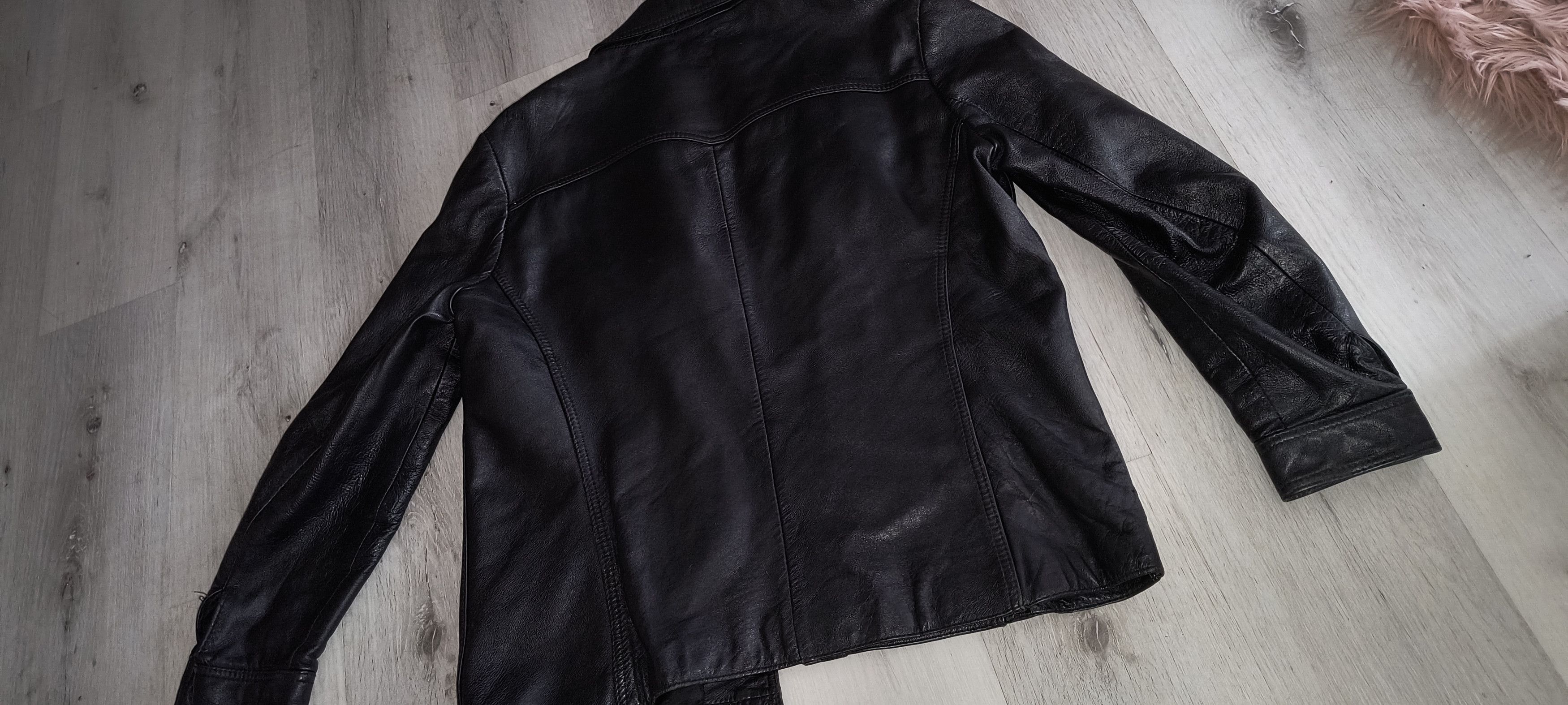 image of Luxury Leather Jacket in Black, Men's (Size Large)