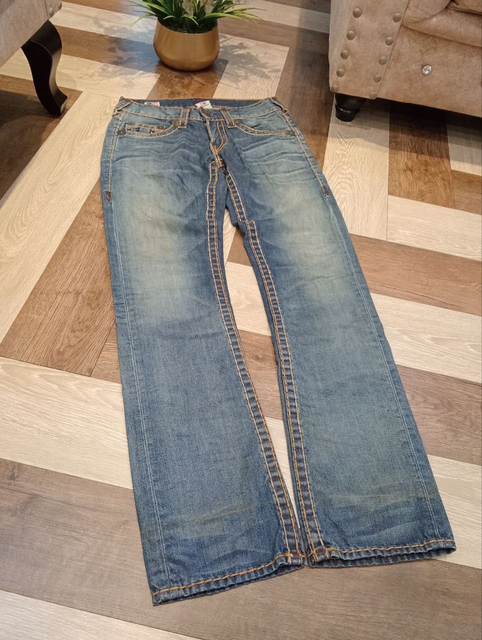 True Religion VINTAGE TRUE RELIGION WASHED BLUE DENIM PANTS Size US 29 - 4 Thumbnail