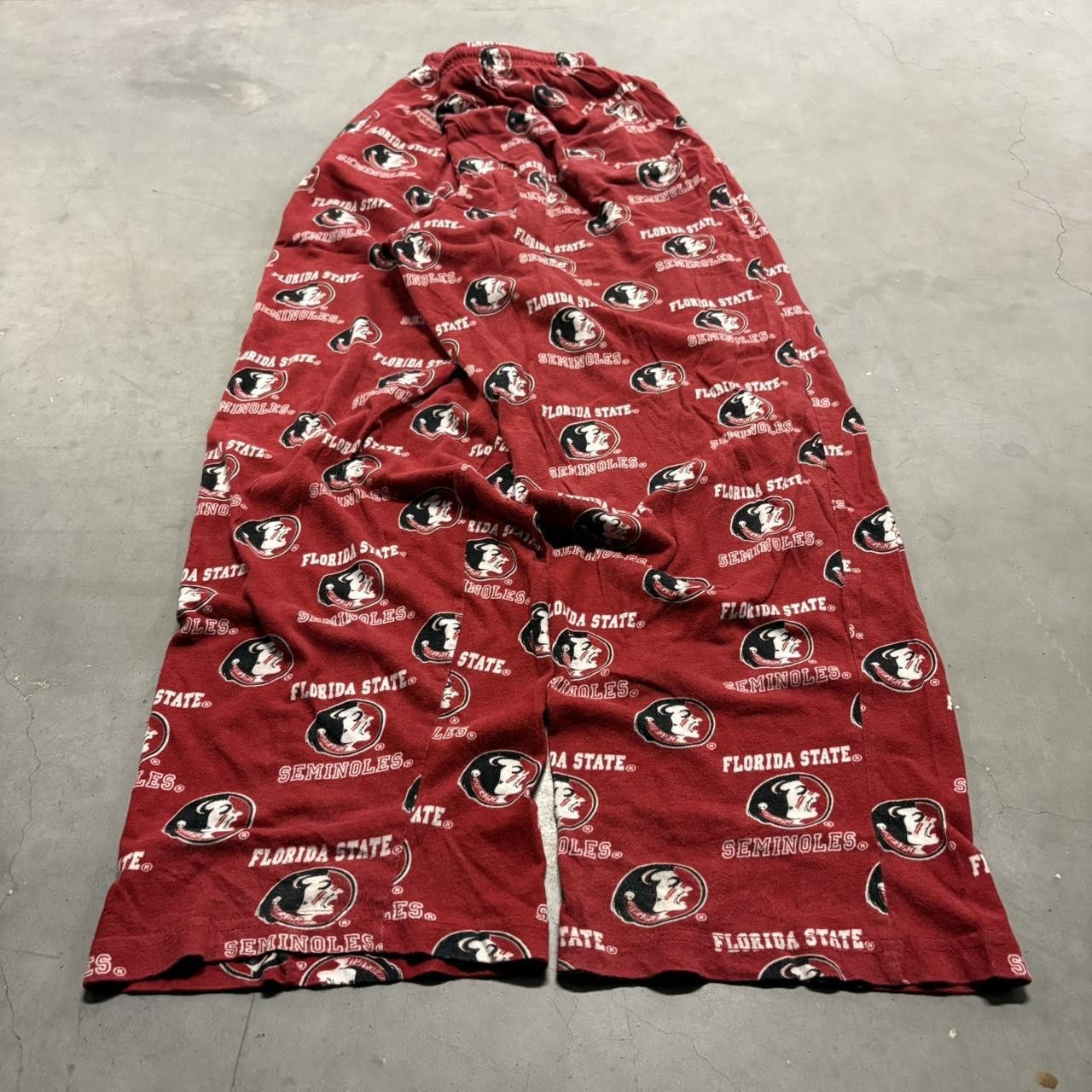 Vintage Crazy Vintage Y2K/2000s Baggy Red Florida State Seminoles Pajama Sweatpants! Size US 34 / EU 50 - 5 Thumbnail