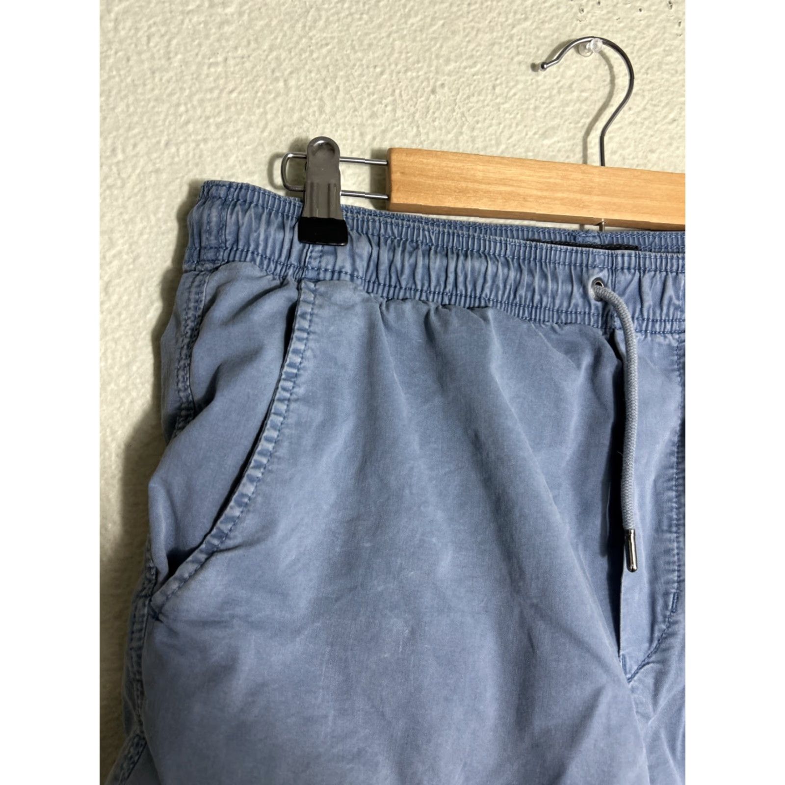 American Eagle Outfitters American Eagle Mens Small Blue Drawstring Shorts Cotton Lyocell 30x6 Size US 29 - 3 Thumbnail