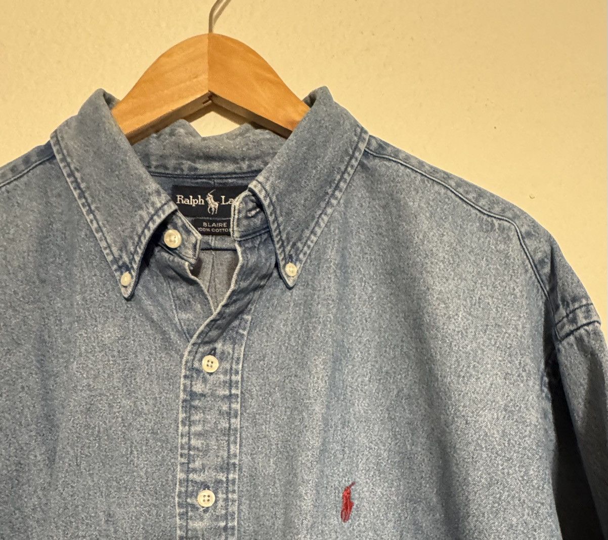 Polo Ralph Lauren RALPH LAUREN Blake Denim Shirt Men's Light Blue Long Sleeve Size US XL / EU 56 / 4 - 4 Thumbnail