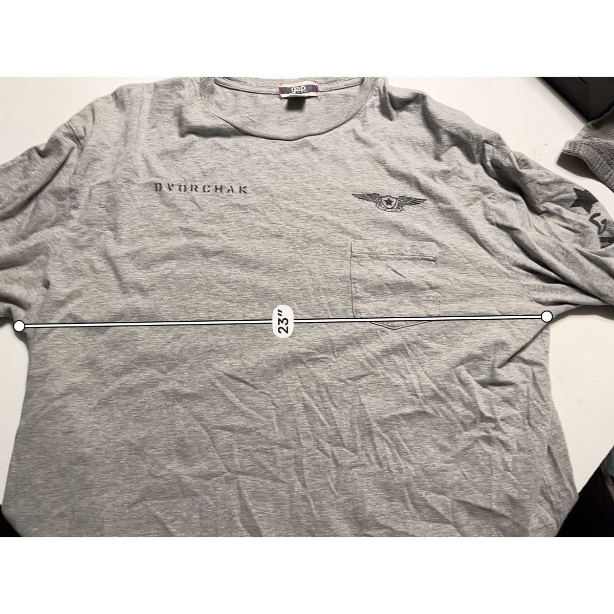 Gap Gap Vintage Y2K 2002 XXL Gray Long Sleeve Pocket T-Shirt Size US XXL / EU 58 / 5 - 13 Thumbnail