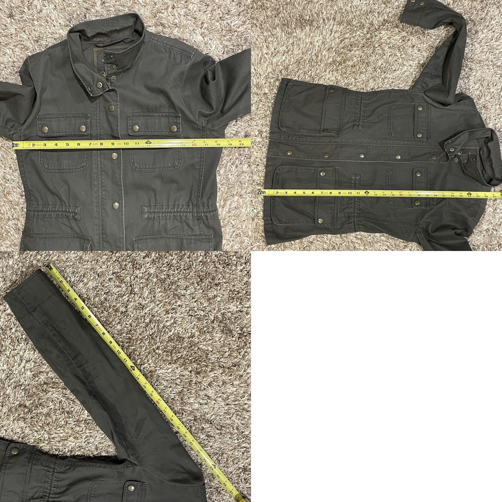 J.Crew J. Crew Relaxed Boyfriend Field Jacket Womens Small Green Utility Pockets C0717 Size S / US 4 / IT 40 - 9 Thumbnail