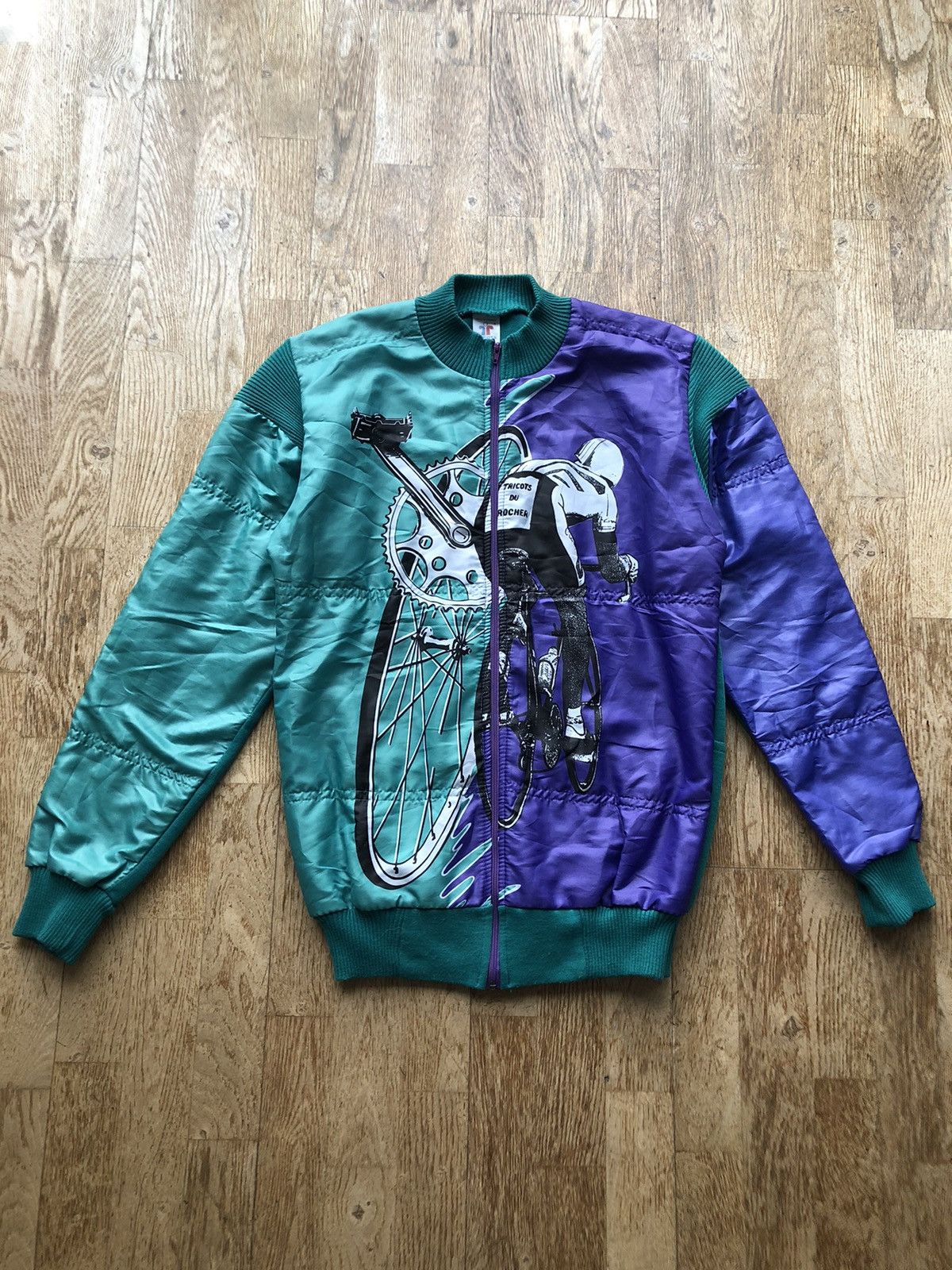Vintage RARE TRICOTS DU ROCHER MADE IN FRANCE VINTAGE BOMBER JACKET Size US M / EU 48-50 / 2 - 1 Thumbnail