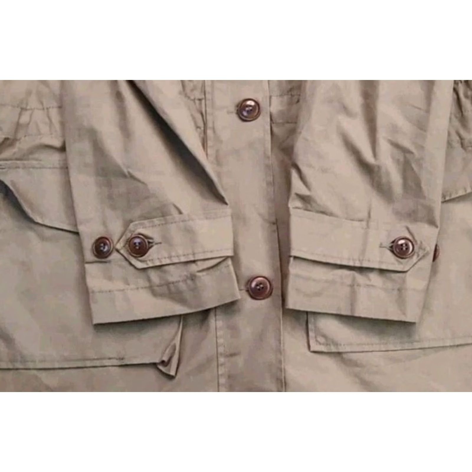 Filson VINTAGE Filson Tin Cloth Trench Coat Parka Jacket Full Zip Made In USA Womens Small Olive Grey Size S / US 4 / IT 40 - 3 Thumbnail