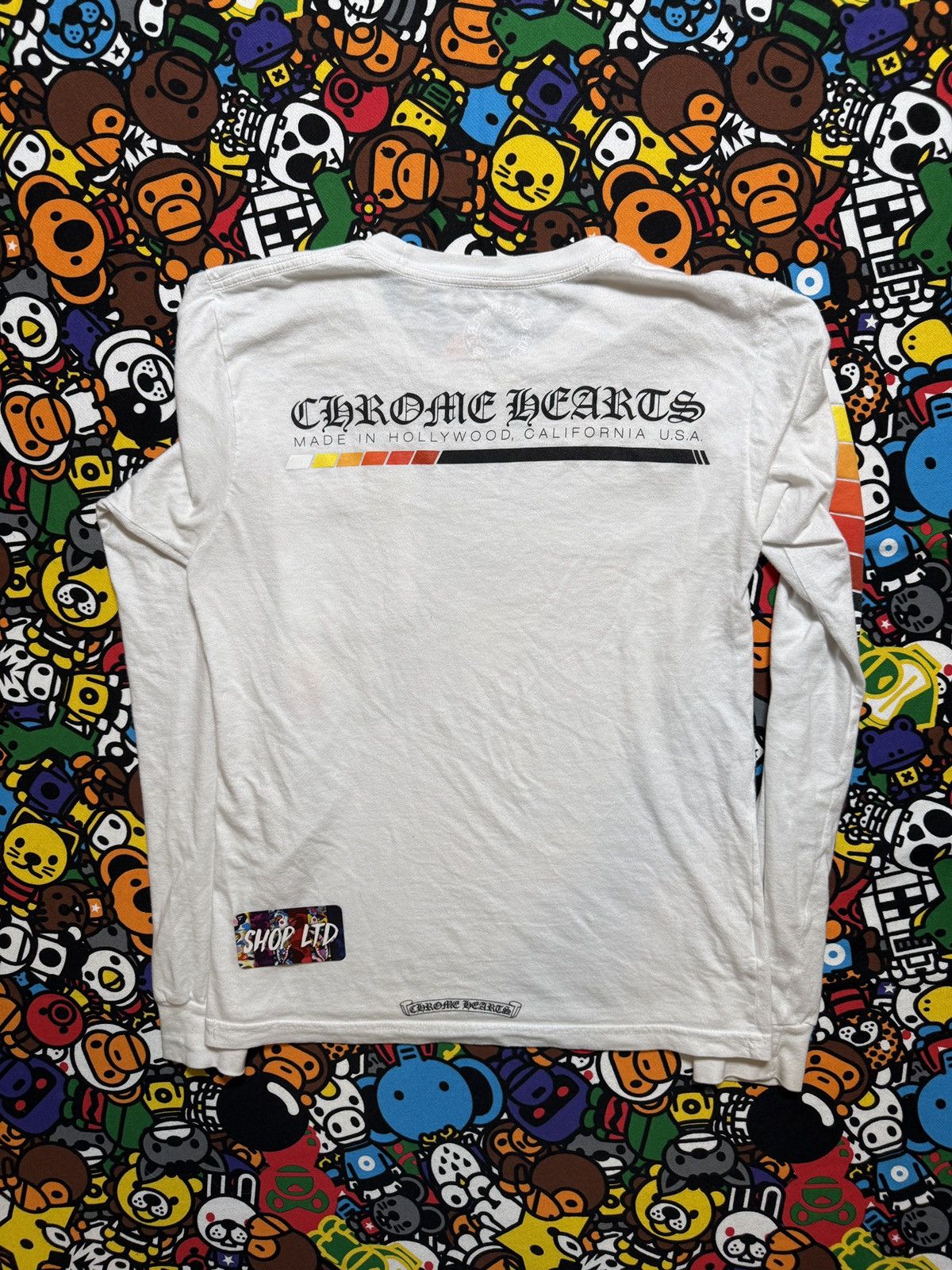 Chrome Hearts Chrome Hearts White Charge Up Long Sleeve Tee Size US S / EU 44-46 / 1 - 12 Thumbnail