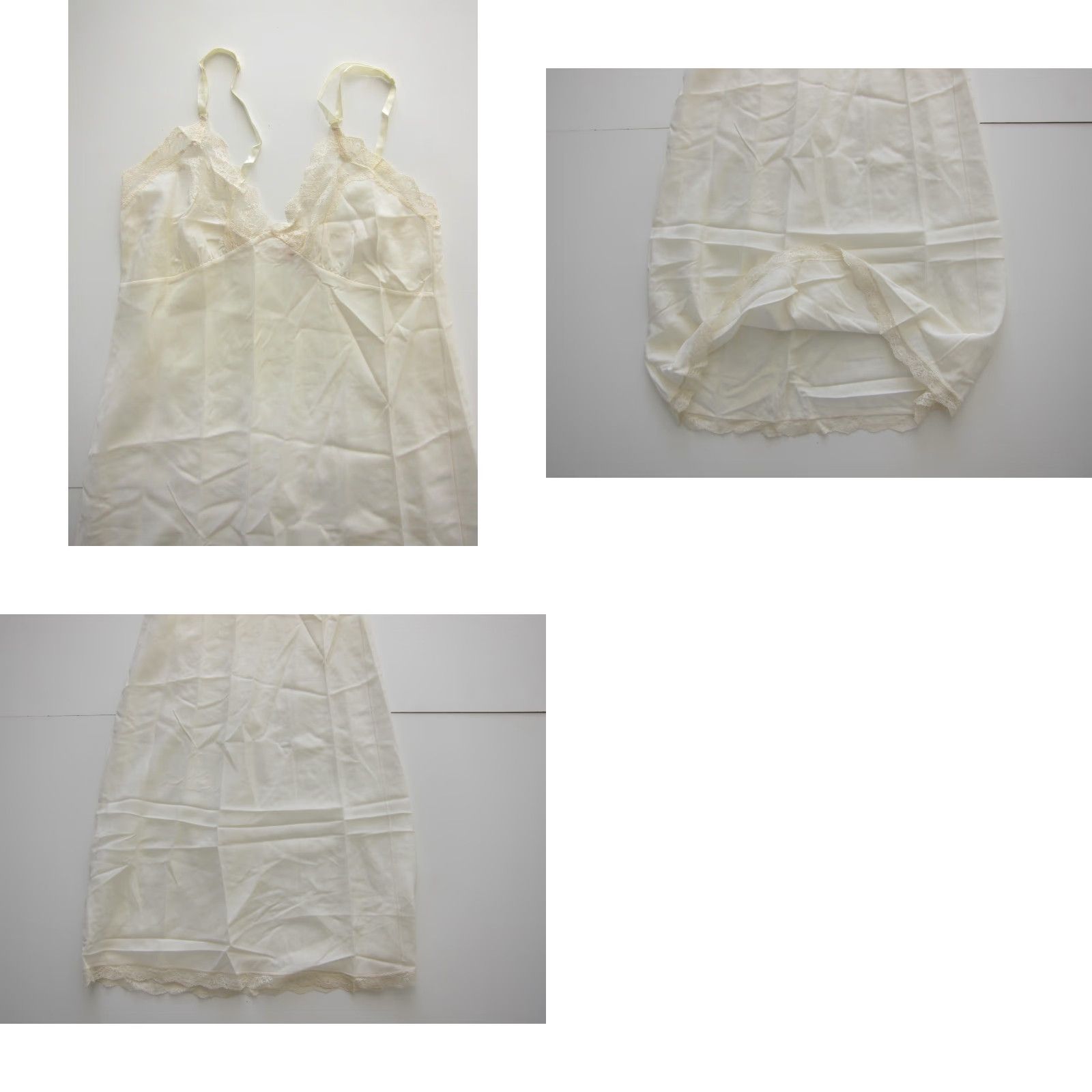 Vintage VINTAGE Barbizon Nylon Ivory Spaghetti Strap Camisole Chemise Slip Nightgown 34 Size ONE SIZE - 8 Thumbnail
