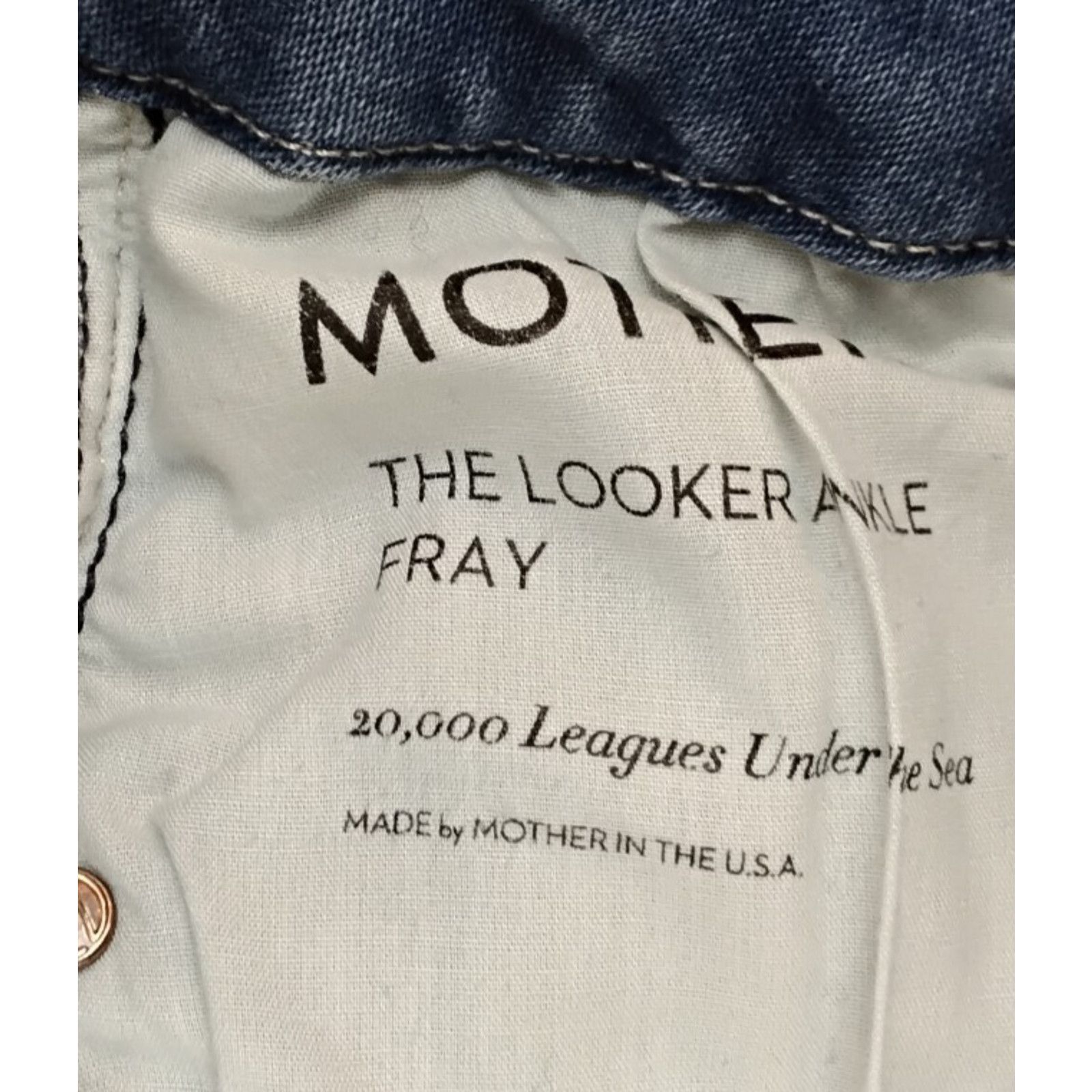MOTHER Mother The Looker Ankle Fray Jeans Women's 28x26 Medium Wash Size 28" / US 6 / IT 42 - 10 Thumbnail