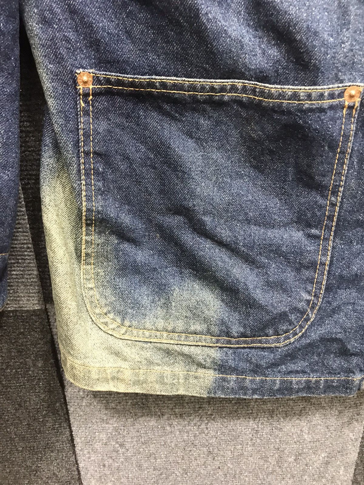 Japanese Brand FITTZ Sunfaded Denim Chore Jacket Size US M / EU 48-50 / 2 - 7 Thumbnail