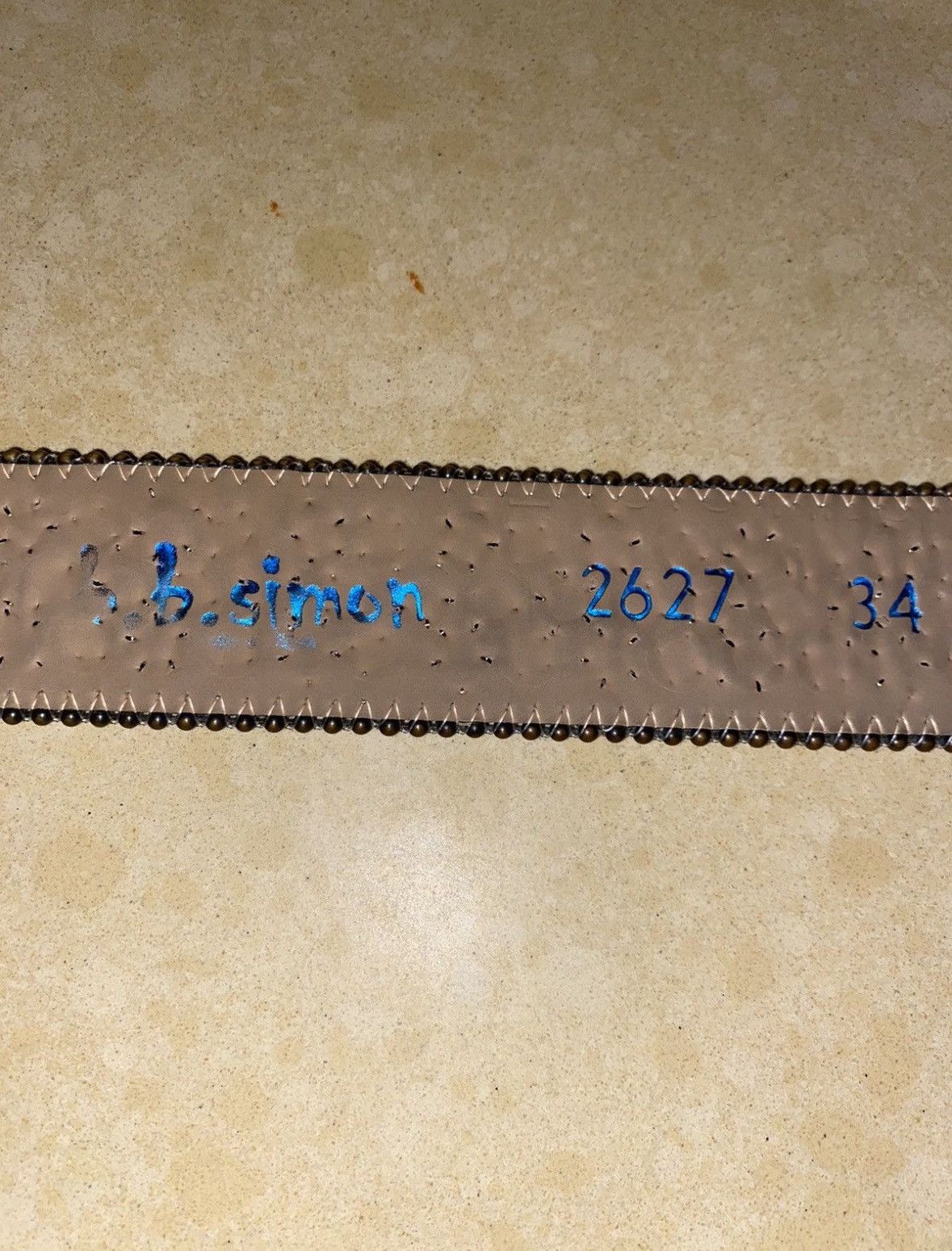 B.B. Simon (basically new) Globe B.B. Belt Gold Size 34 - 4 Thumbnail