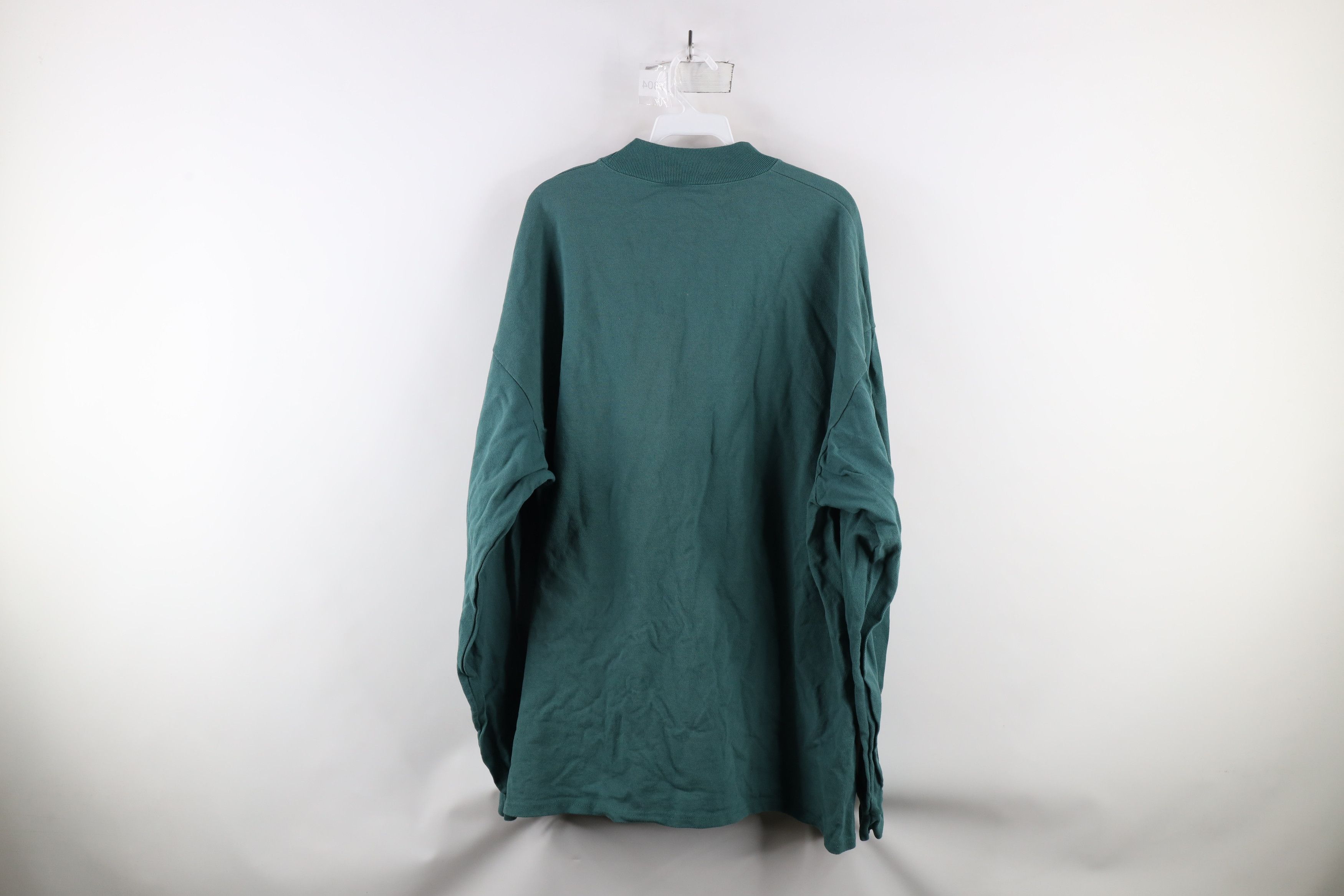 Vintage Vintage 90s Streetwear Pique Cotton Mock Neck T-Shirt USA Size US XXL / EU 58 / 5 - 9 Thumbnail