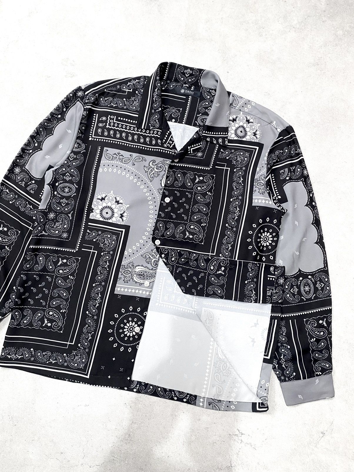 NANO universe NANO UNIVERSE PAISLEY OPEN COLLAR SHIRT Size US M / EU 48-50 / 2 - 4 Thumbnail