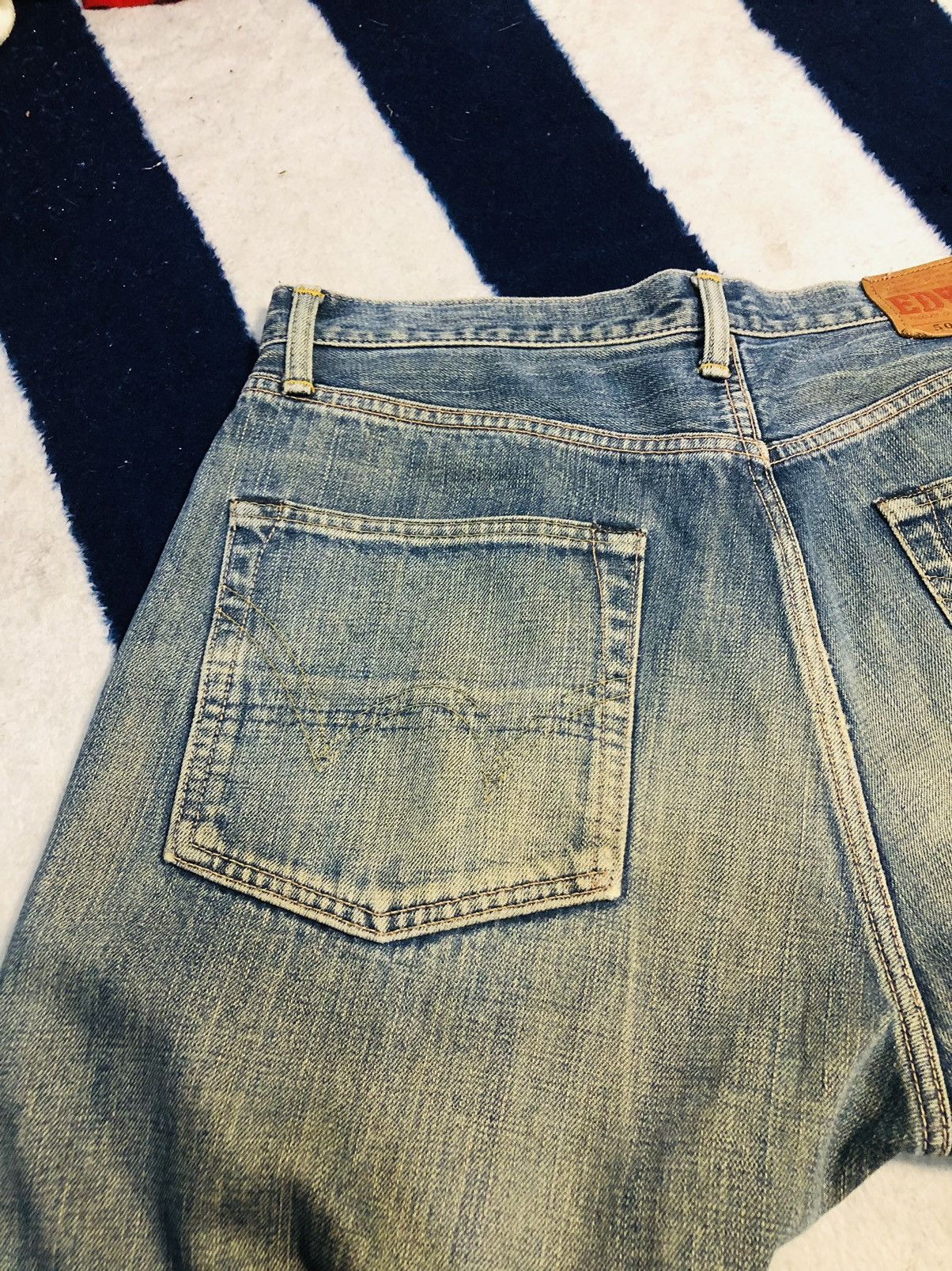 Edwin × Japanese Brand Edwin Distressed Jeans (1) Size US 34 / EU 50 - 14 Thumbnail