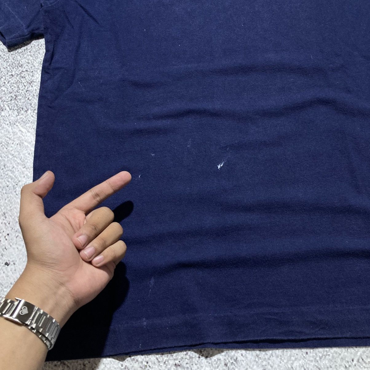 Comme des Garcons PLAY 🇯🇵AD 2019 Comme Des Garcons Play Double Heart Patch Tee Navy Size US M / EU 48-50 / 2 - 9 Thumbnail