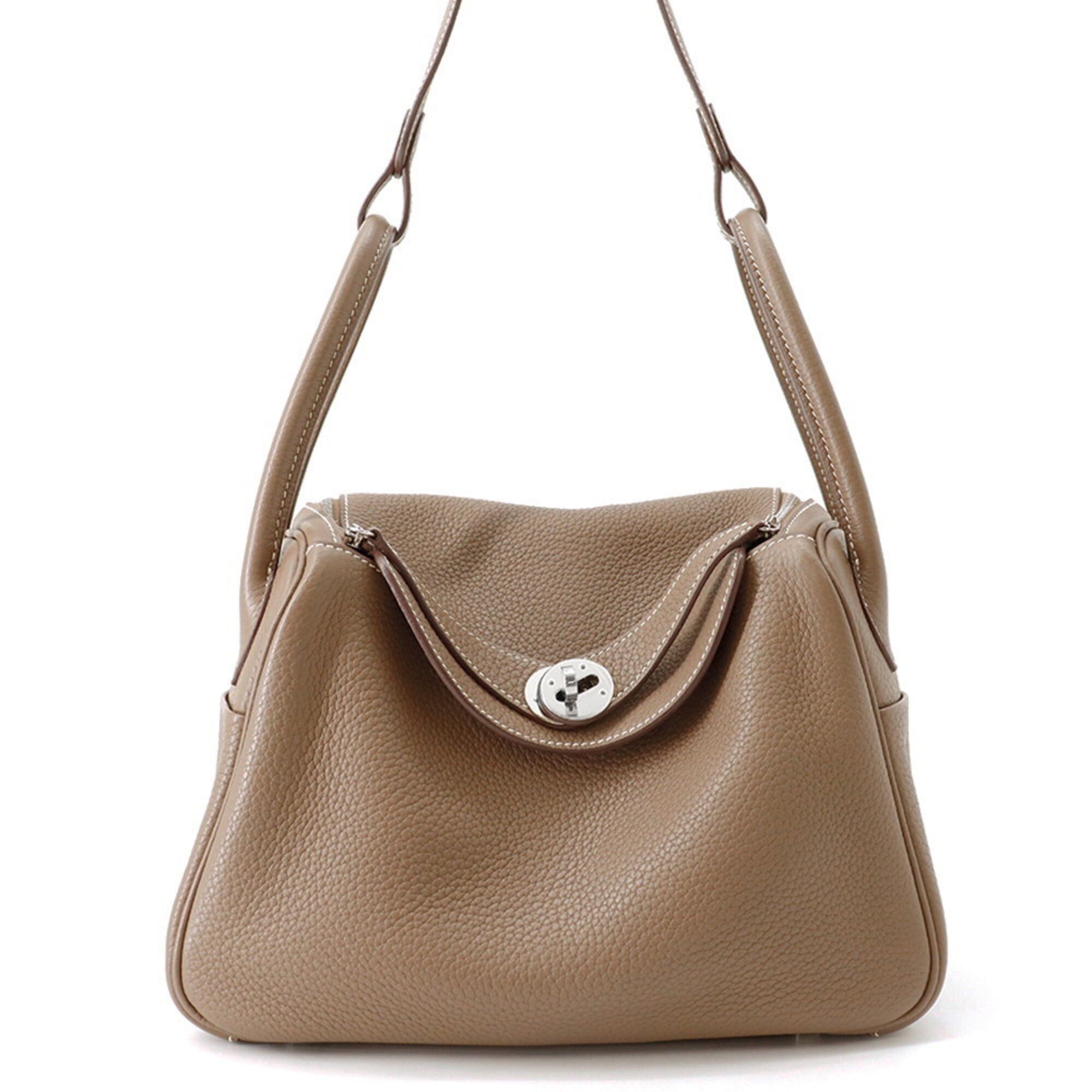Hermes Hermes Lindy 26 Handbag, Etoupe, Taurillon Clemence Leather, □N Stamp, HERMES 2-way Shoulder Bag, Lindy, Women's Size ONE SIZE - 1 Thumbnail