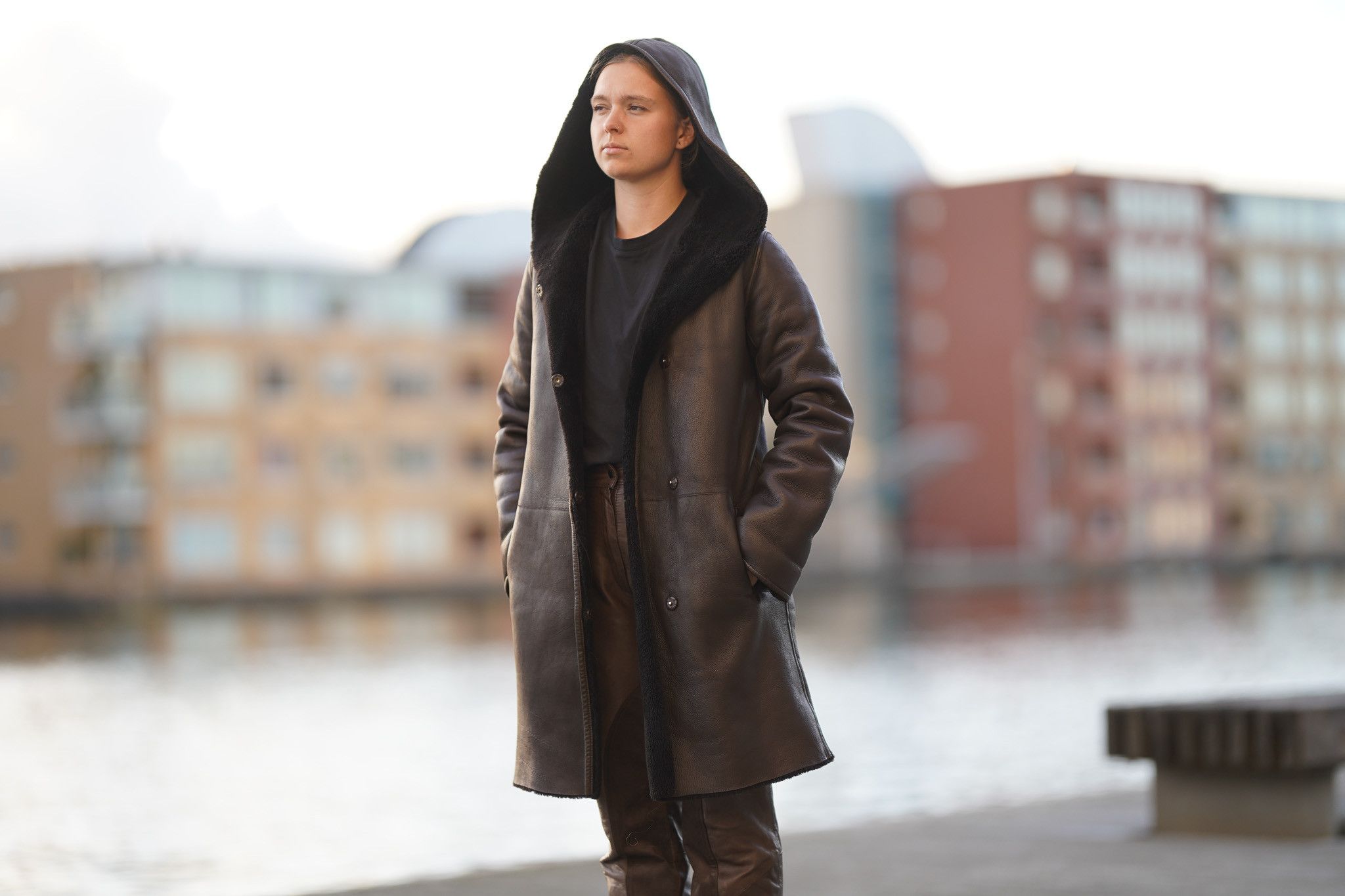 Yves Salomon Yves Salomon Brown Shearling Hooded Coat – Women’s Size 36 Size XS / US 0-2 / IT 36-38 - 7 Thumbnail
