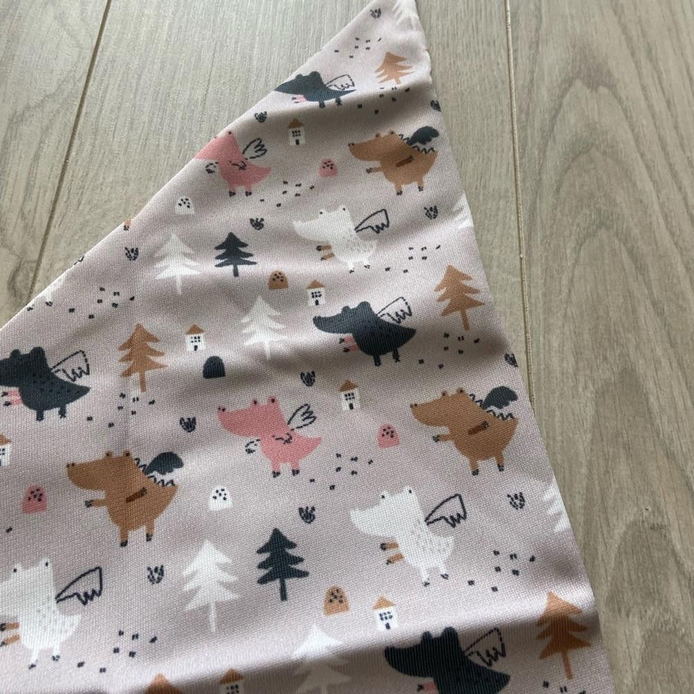 Designer Furtees Grey Flying Pigs Dog Bandana Size ONE SIZE - 4 Thumbnail