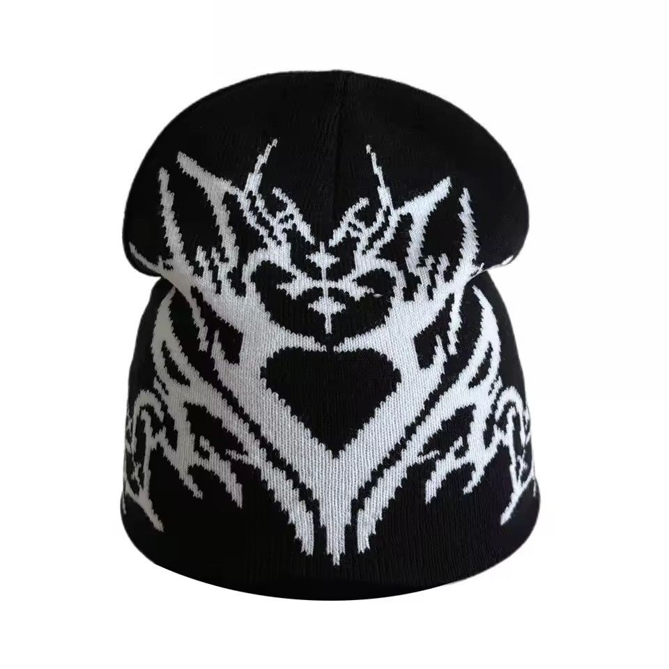 Other Streetwear Hip Hop Punk Knitted Printed Beanie Hat Size ONE SIZE - 1 Thumbnail