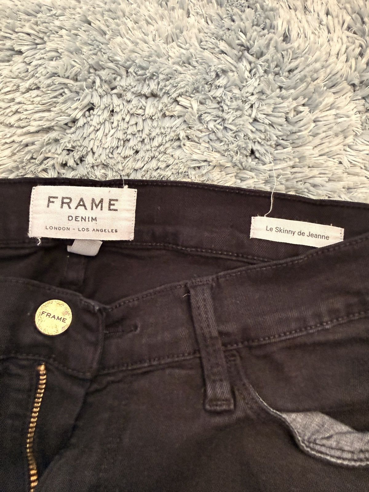 Frame Frame Denim Le Skinny de Jeanne Jeans in Black Noir Size 29 Size 29" - 6 Thumbnail