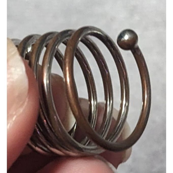 Other Copper And Silver Tone Metal Coil Ring Size 7 Size ONE SIZE - 7 Thumbnail