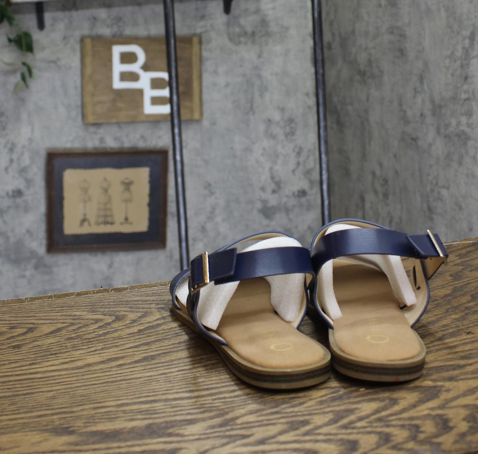 Other Nwt Journee Collection Strap Sandals Lavine Navy Blue 9w Size US 9 / IT 39 - 4 Thumbnail