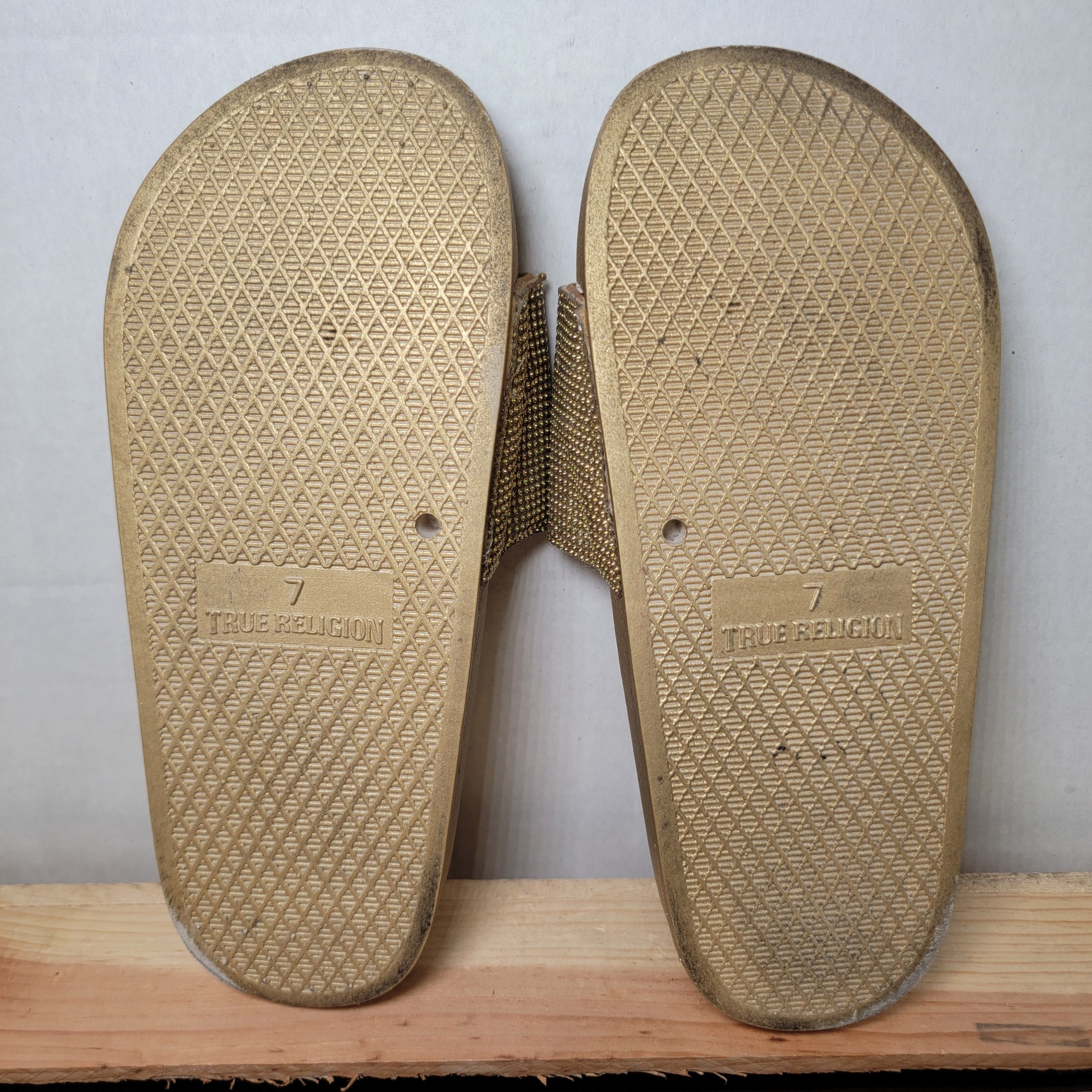 True Religion True Religion Gold Bling Adult Sliders - Size 7 Size US 7 / IT 37 - 5 Thumbnail