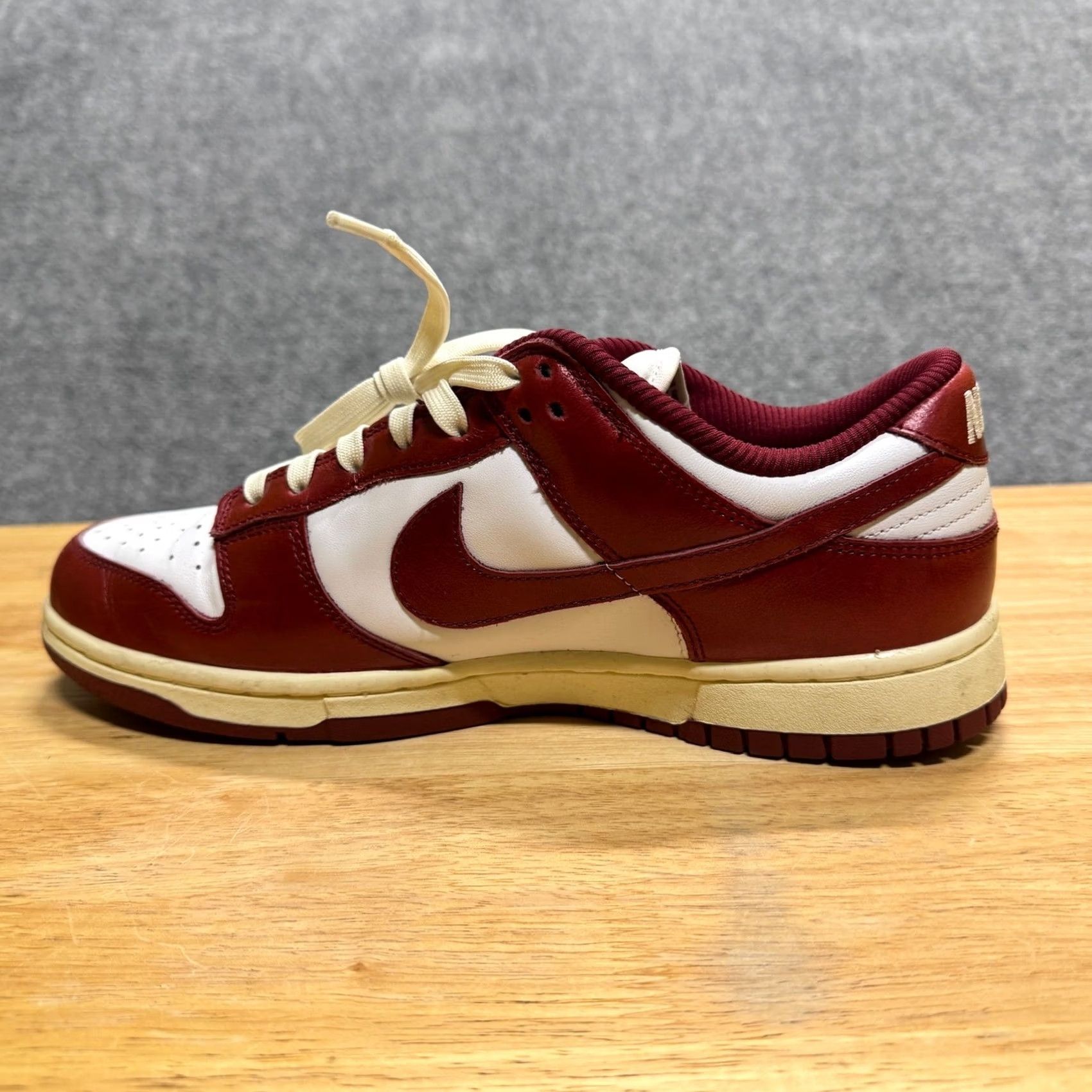 Nike Nike Dunk Low PRM Sneakers Mens 10 Red Leather Worn Team Red FJ4555-100 Size US 10 / EU 43 - 7 Thumbnail