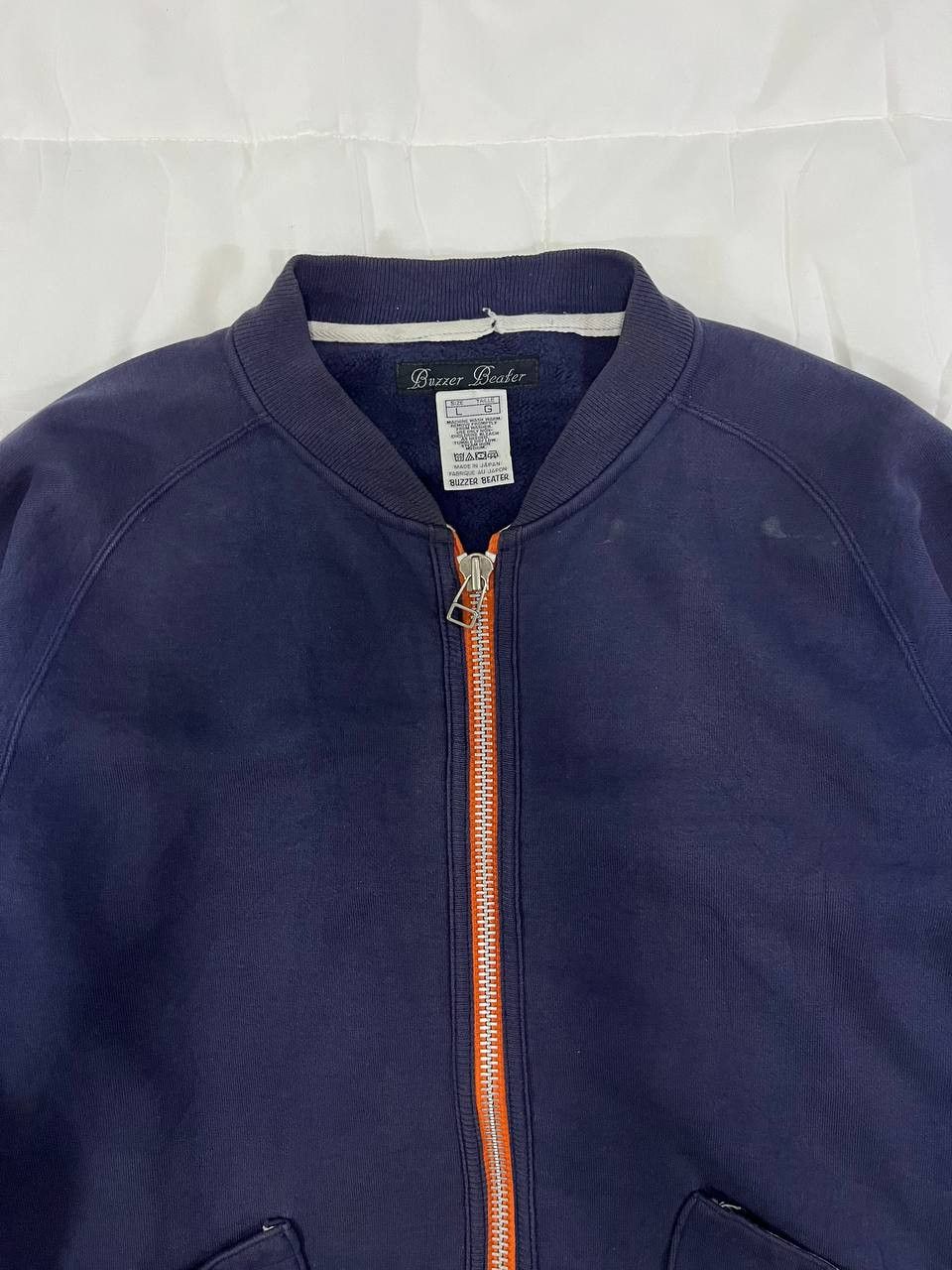 Japanese Brand × Vintage Vintage Rare 90s Buzzer Beater Zip Up Sweatshirt Size US L / EU 52-54 / 3 - 4 Thumbnail