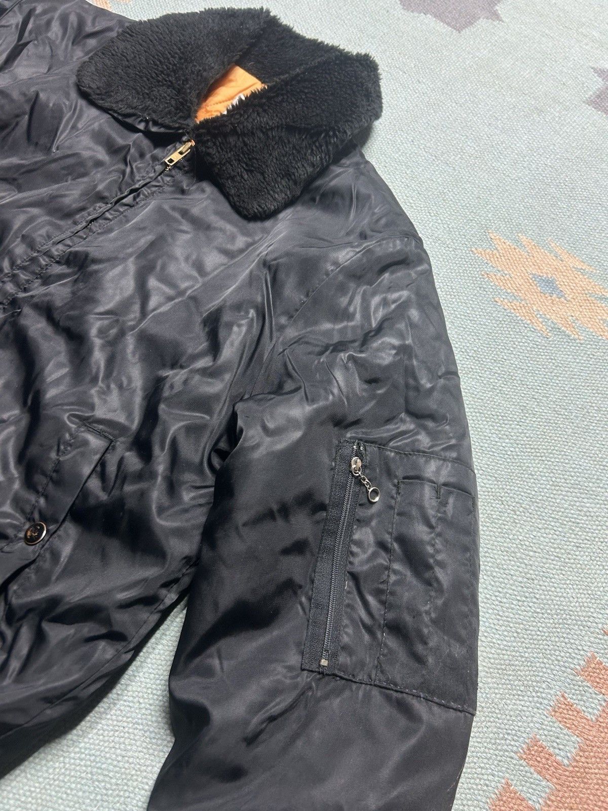 Vintage Vtg 70s Sears bomber jacket MA-1 style cropped military larg Size US L / EU 52-54 / 3 - 3 Thumbnail