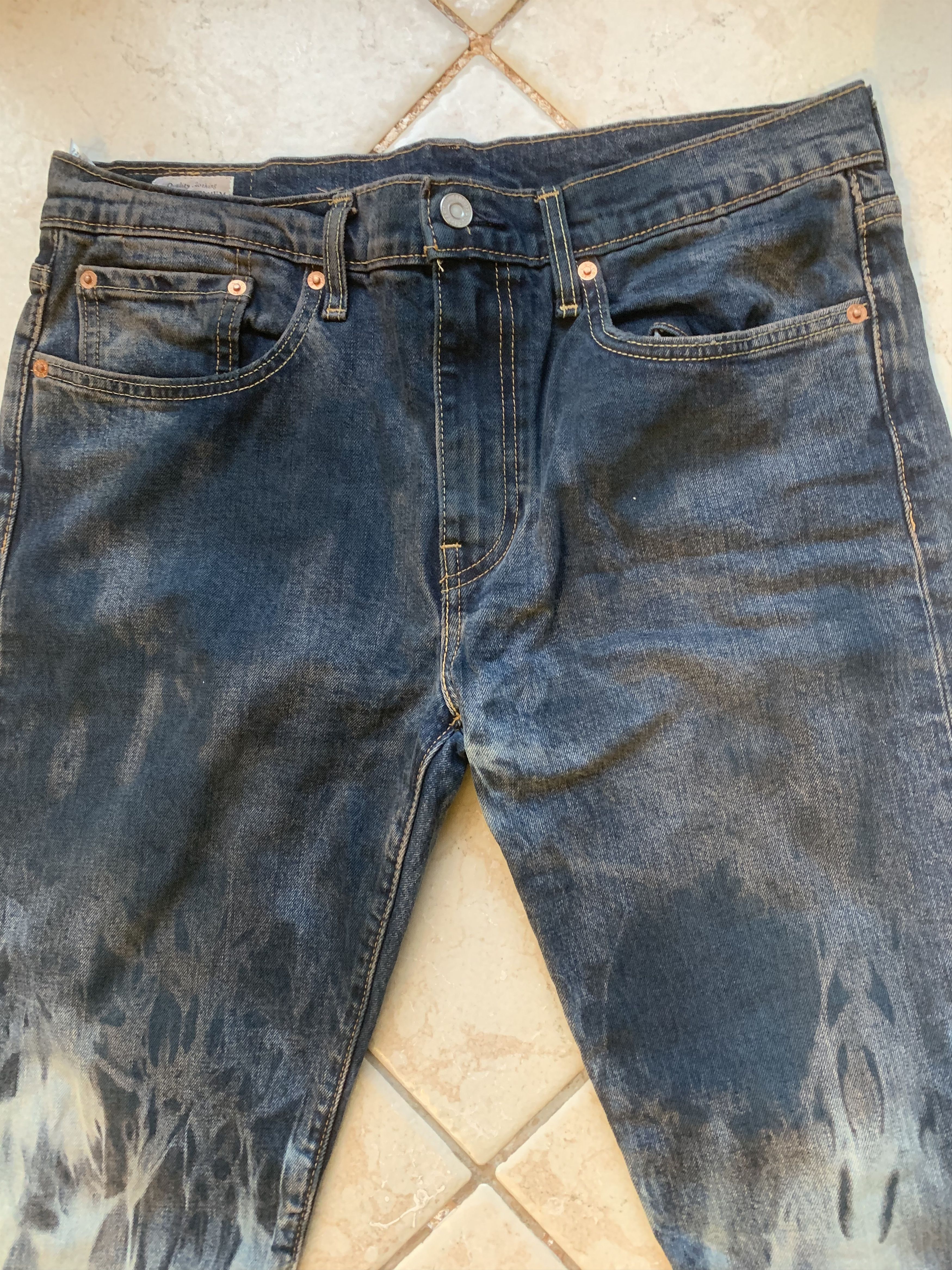 Levi's Brand new Levis + awesome bleached custom “ghosts shades” Size US 32 / EU 48 - 4 Thumbnail
