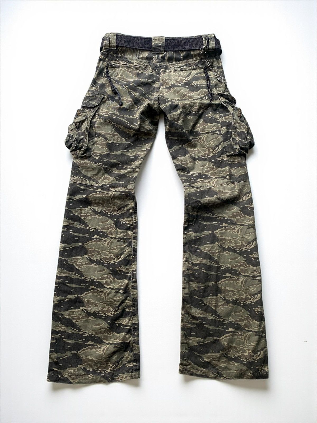 If Six Was Nine Root three tiger stripe flared cargo pants LGB VKEI STYLE Size US 30 / EU 46 - 2 Thumbnail