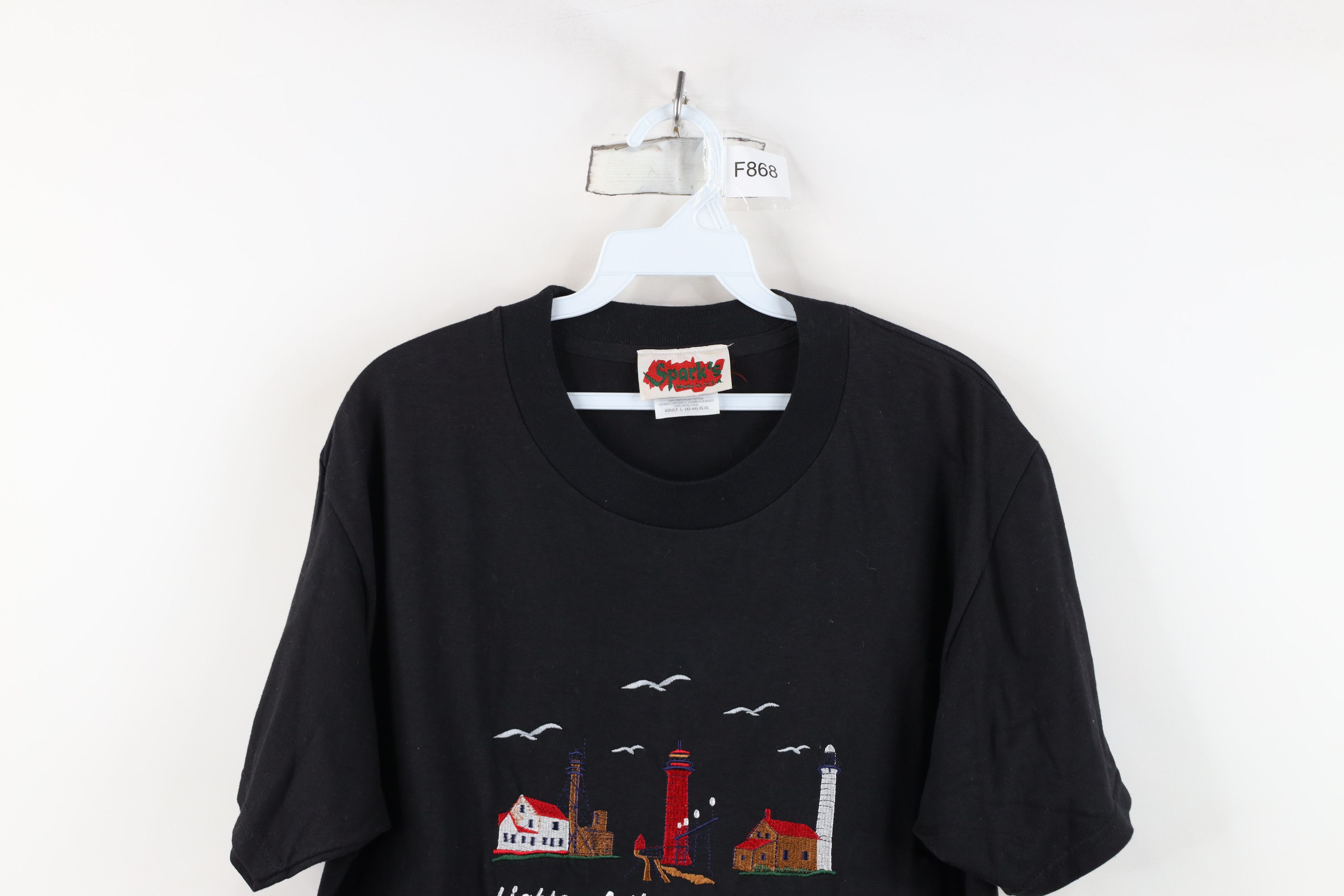 Vintage Vintage 90s Streetwear Lighthouses of the Great T-Shirt Size L / US 10 / IT 46 - 2 Thumbnail