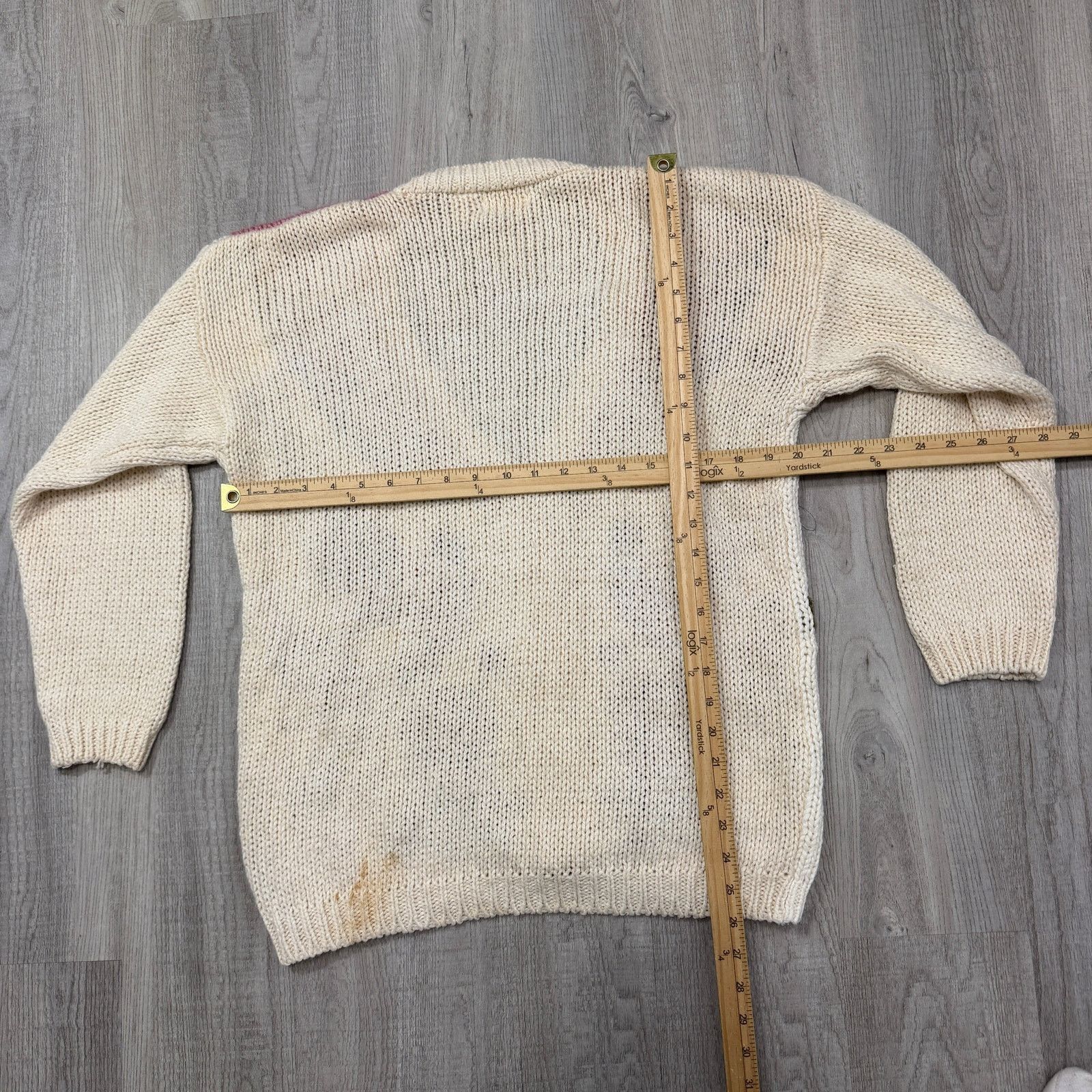 Vintage Vintage Needles & Yarn Cardigan Sweater Women's Small Cream Size S / US 4 / IT 40 - 6 Thumbnail
